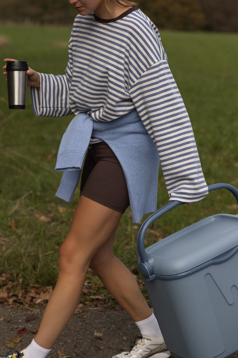 STRIPED NAOMI LONGSLEEVE NAVY