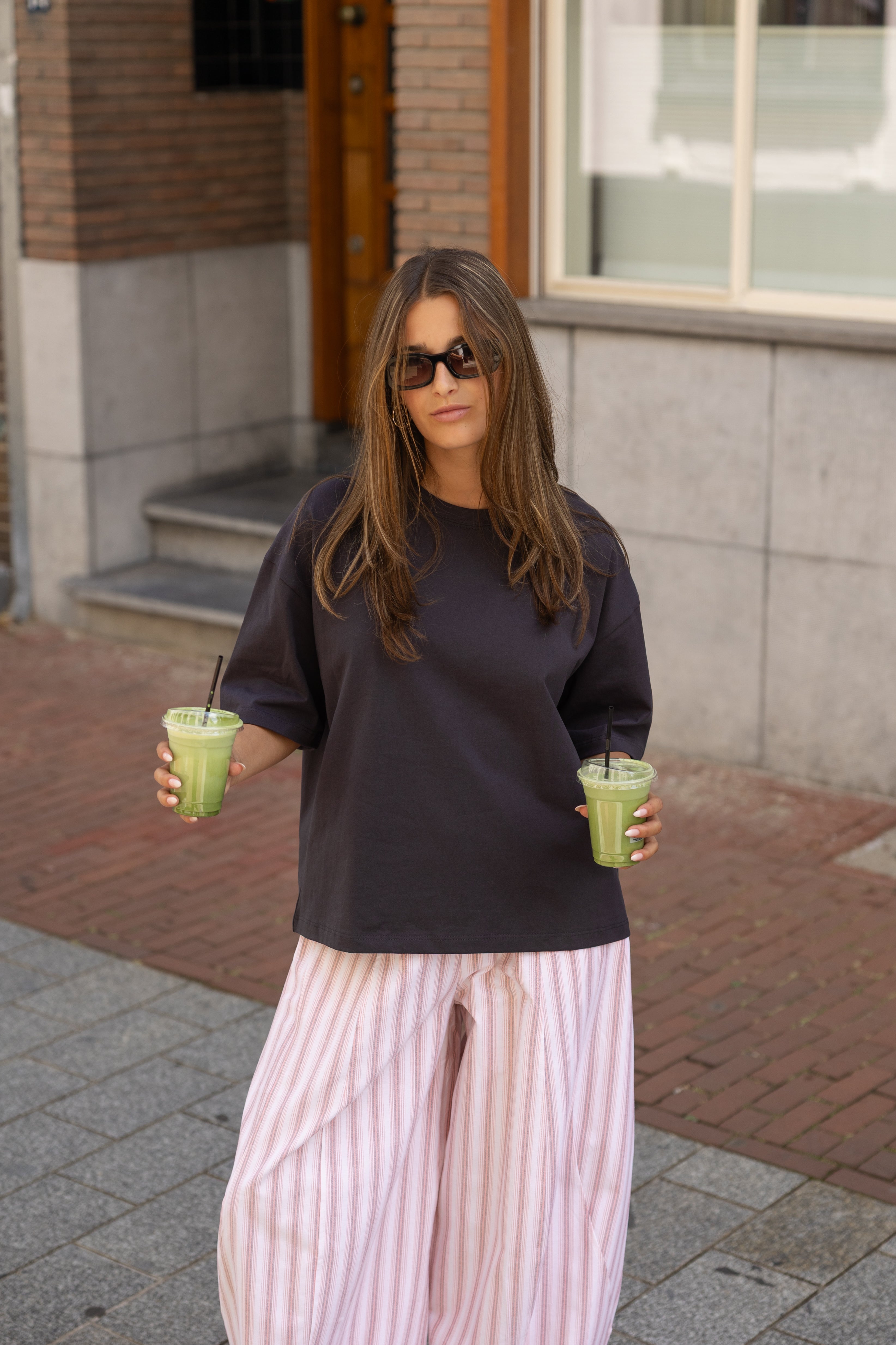 STRIPED LOLA PANTALON RED/PINK