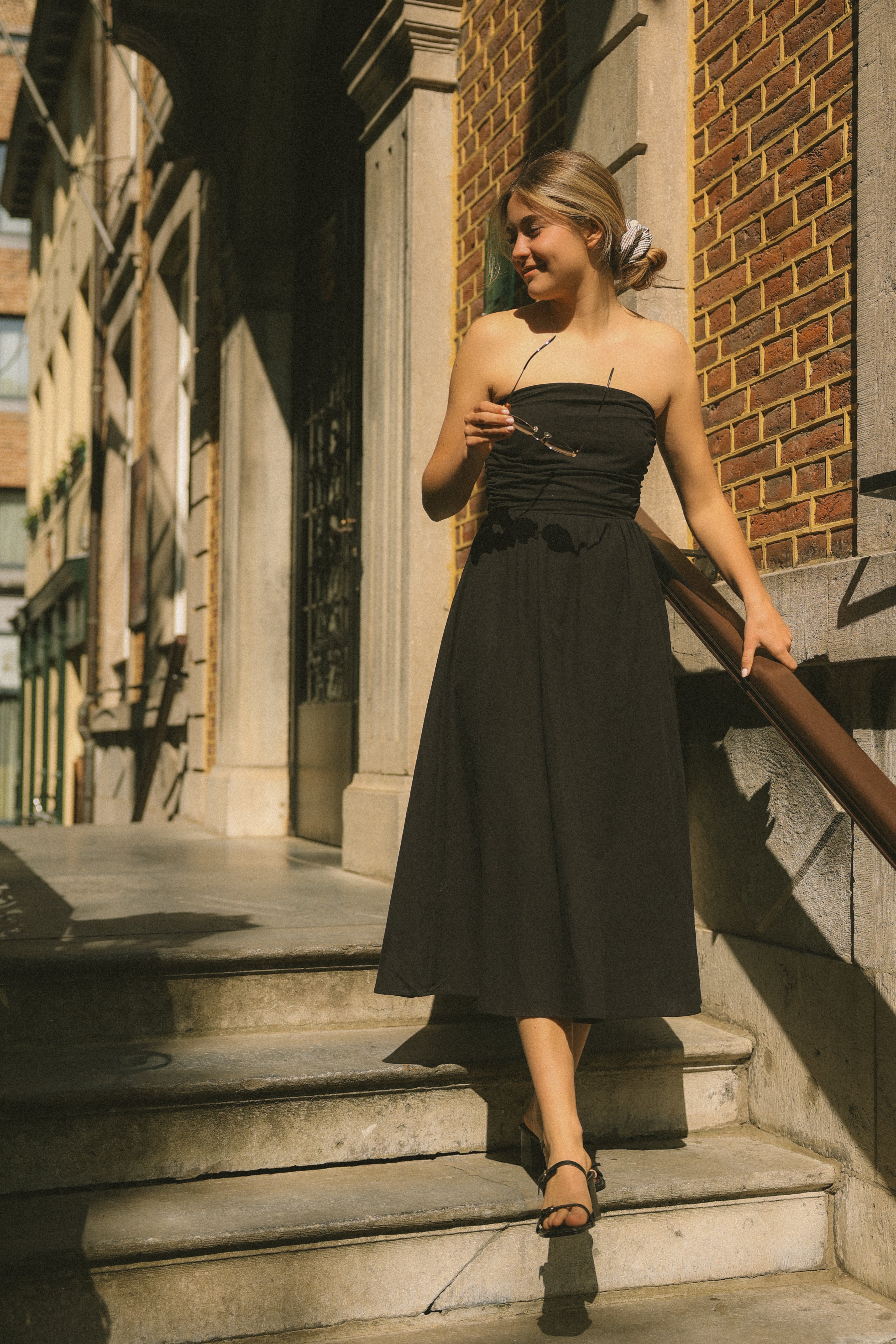 STRAPLESS MAXI DRESS BLACK