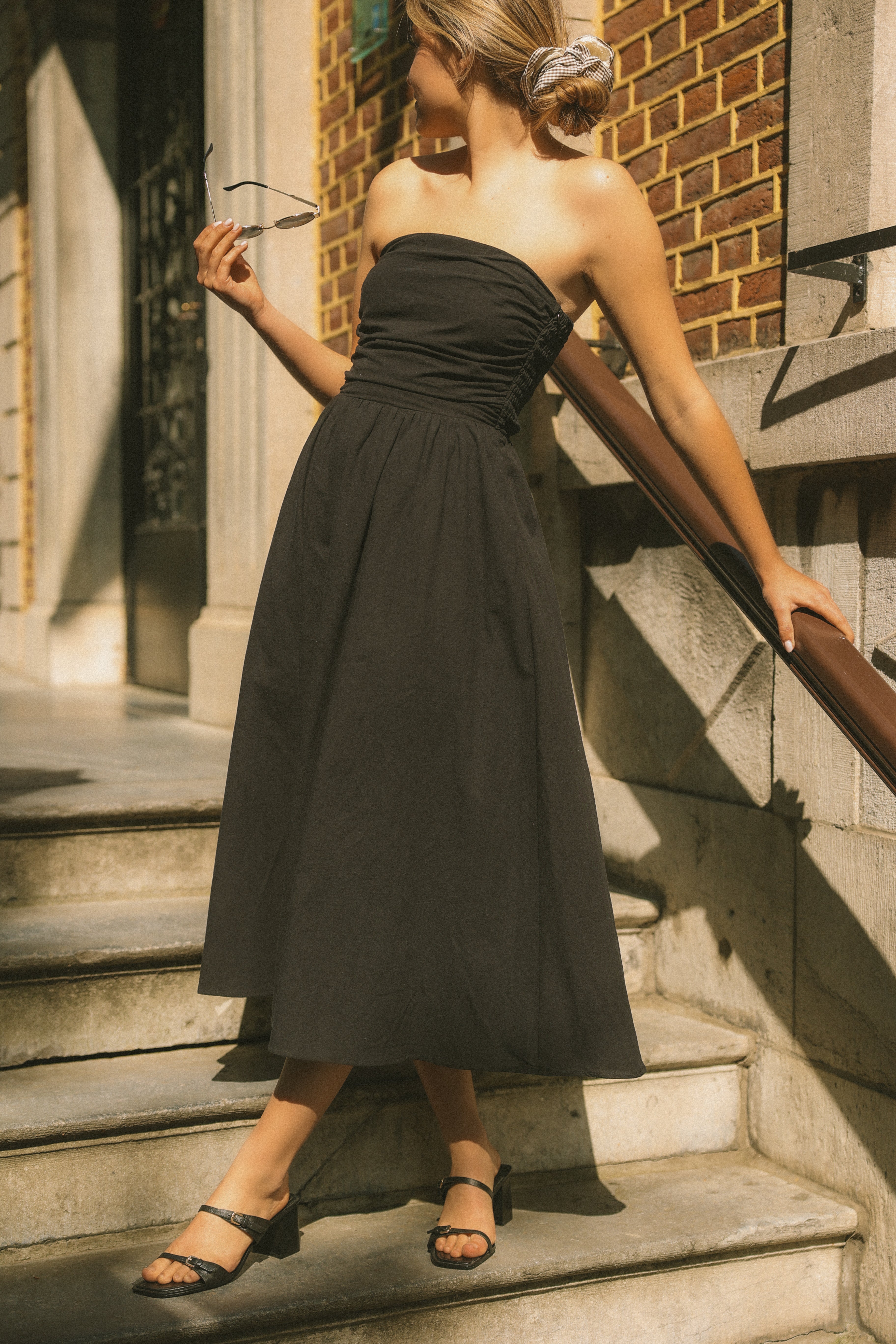 STRAPLESS MAXI DRESS BLACK