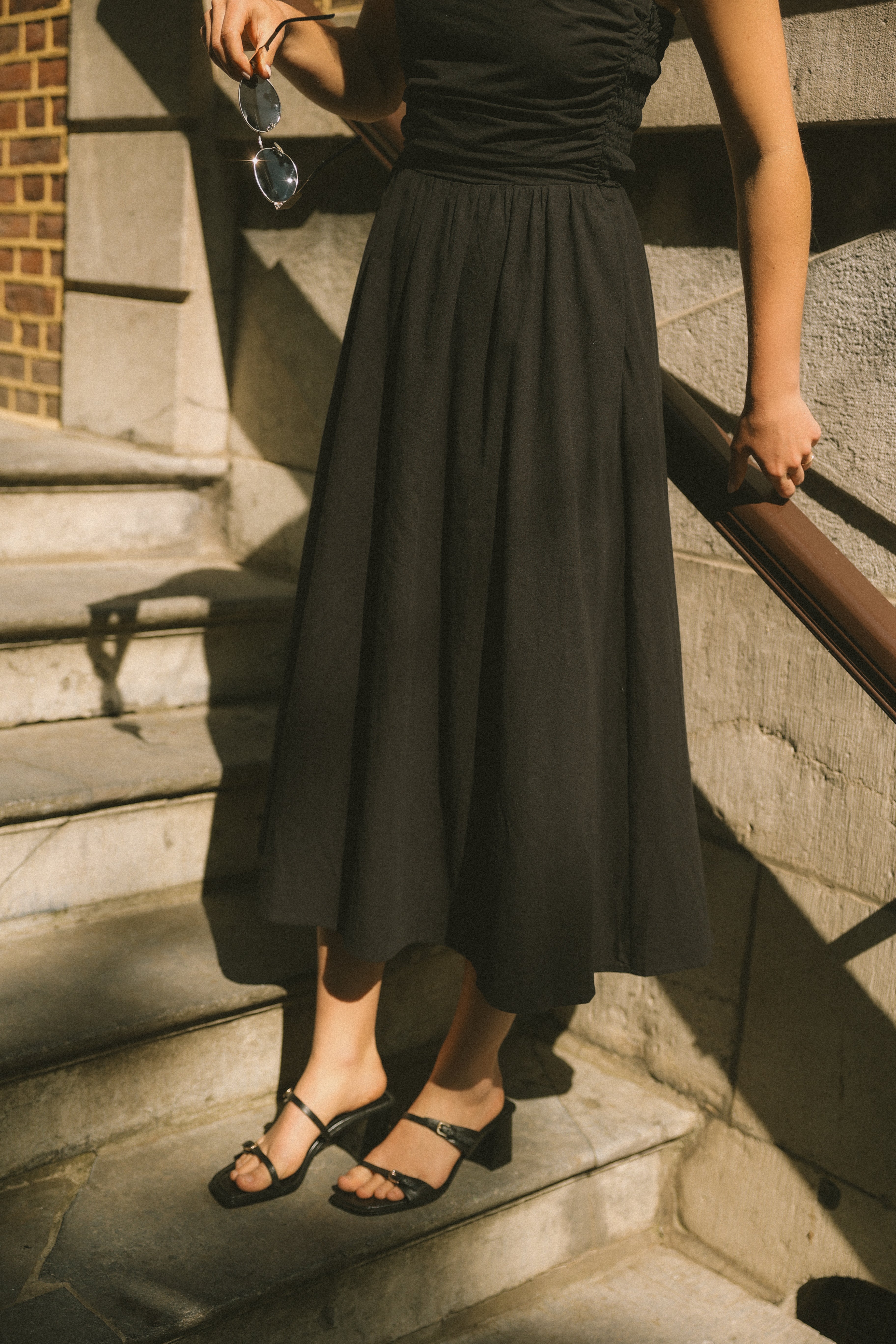 STRAPLESS MAXI DRESS BLACK