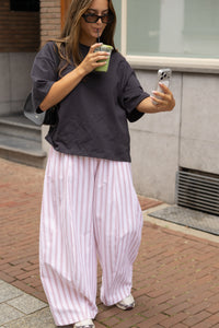 STRIPED LOLA PANTALON RED/PINK