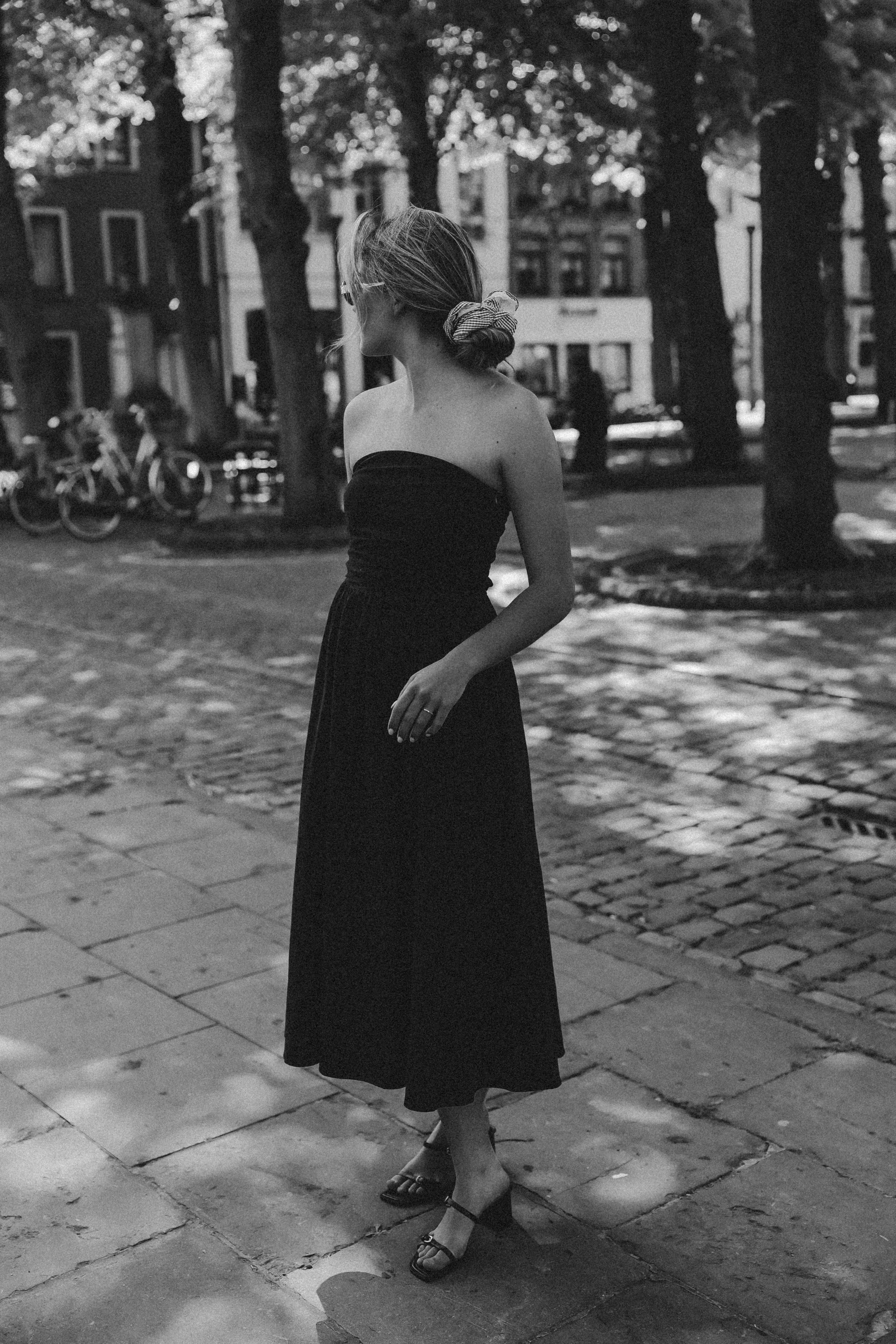 STRAPLESS MAXI DRESS BLACK