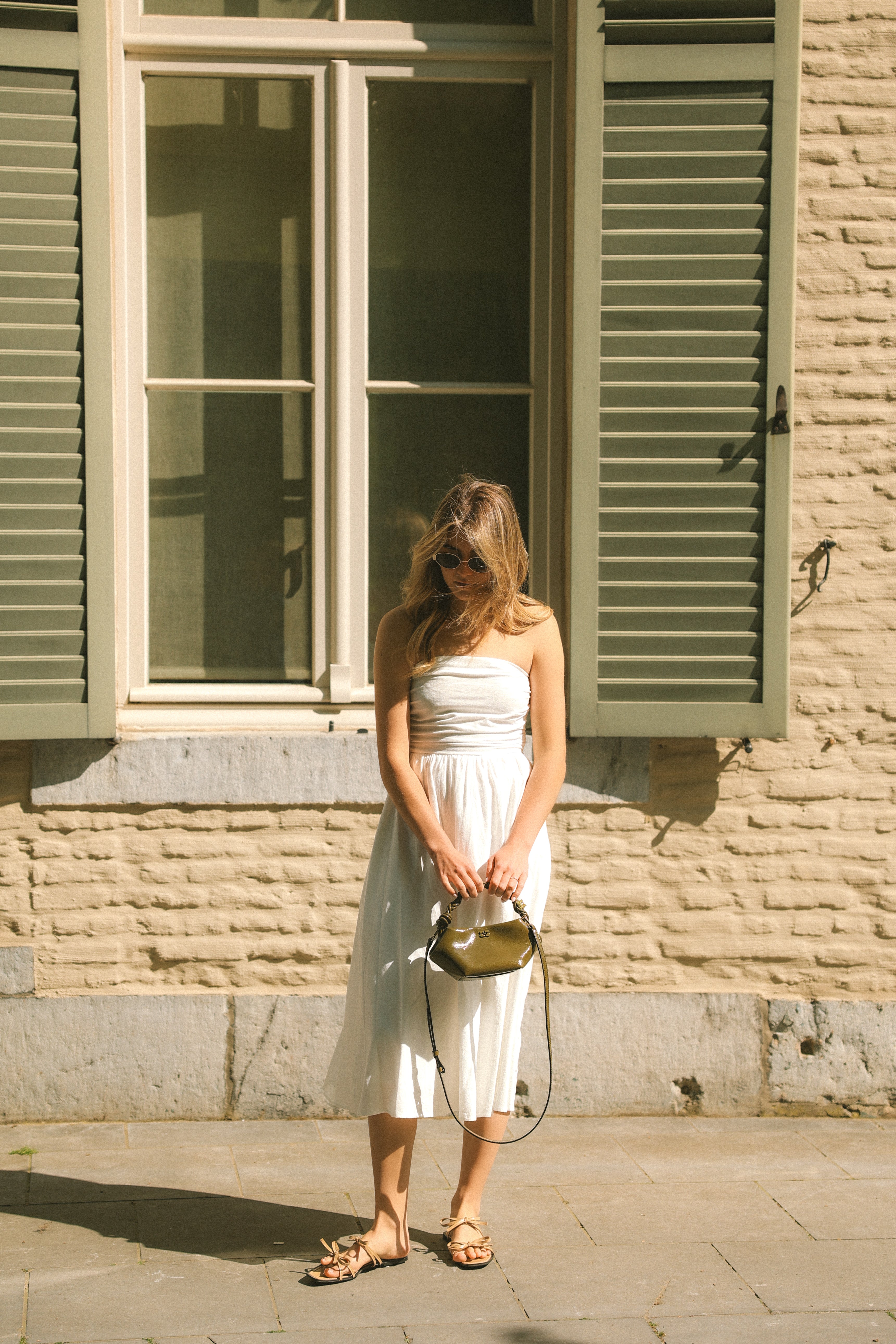 STRAPLESS MAXI DRESS WHITE