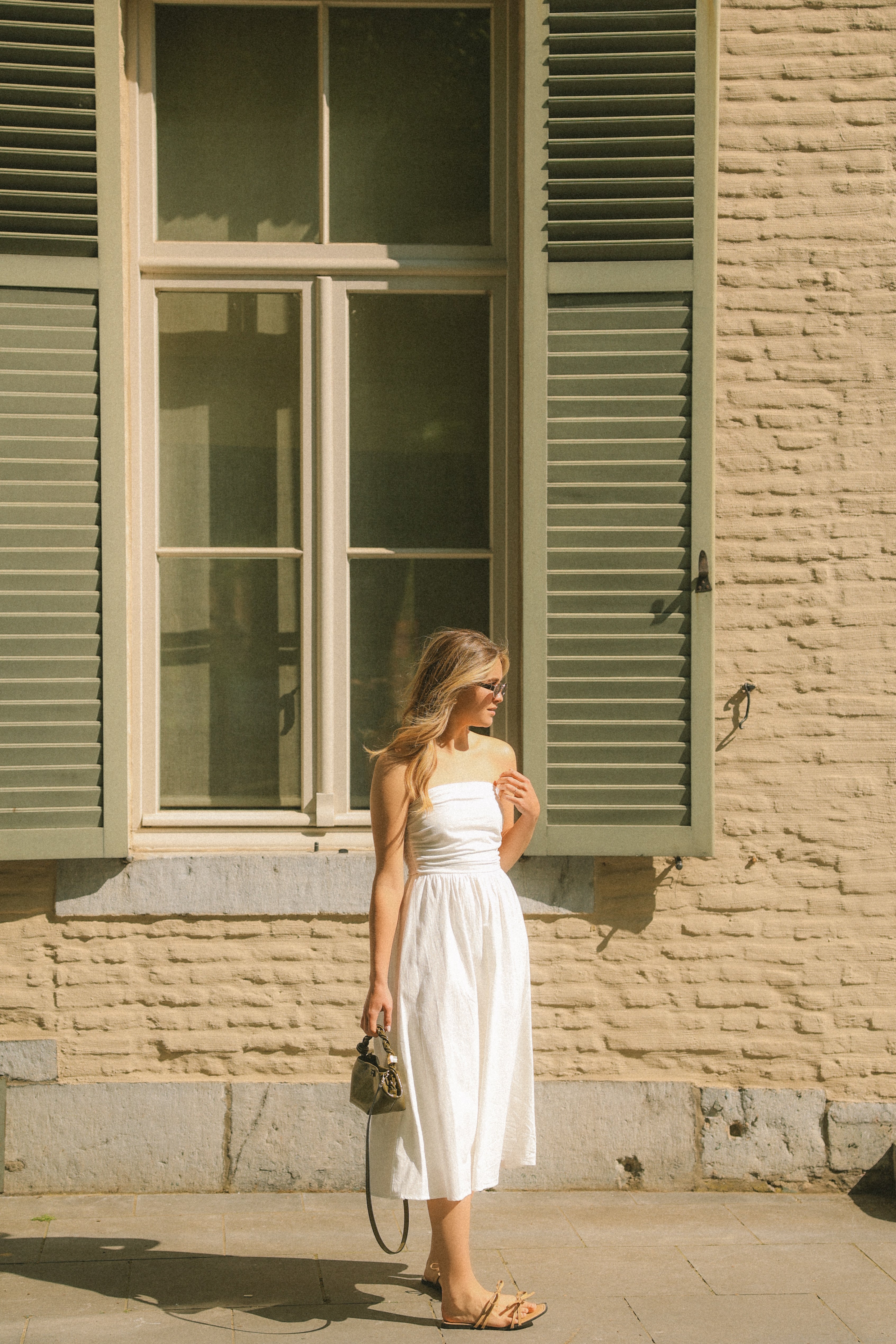STRAPLESS MAXI DRESS WHITE