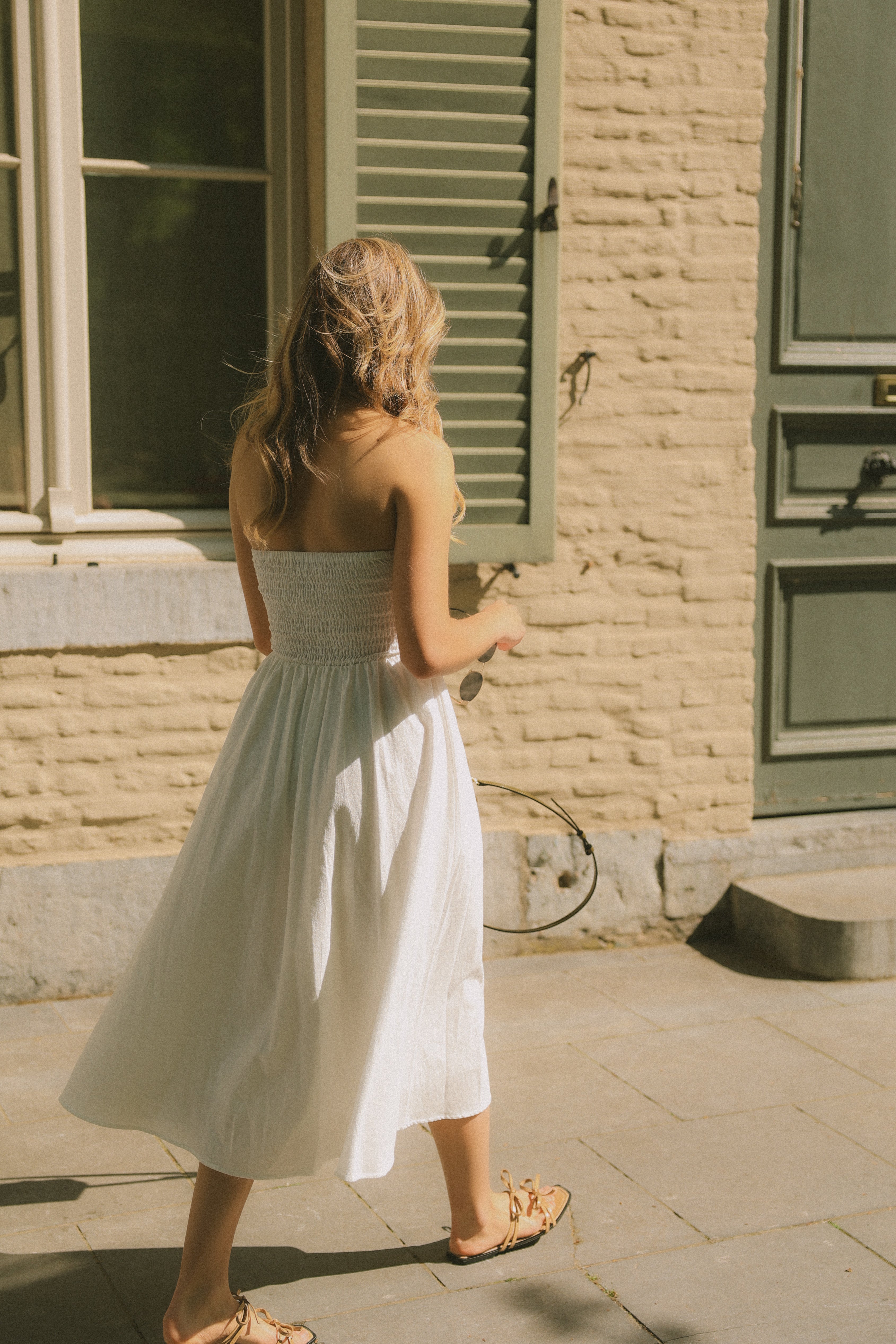STRAPLESS MAXI DRESS WHITE