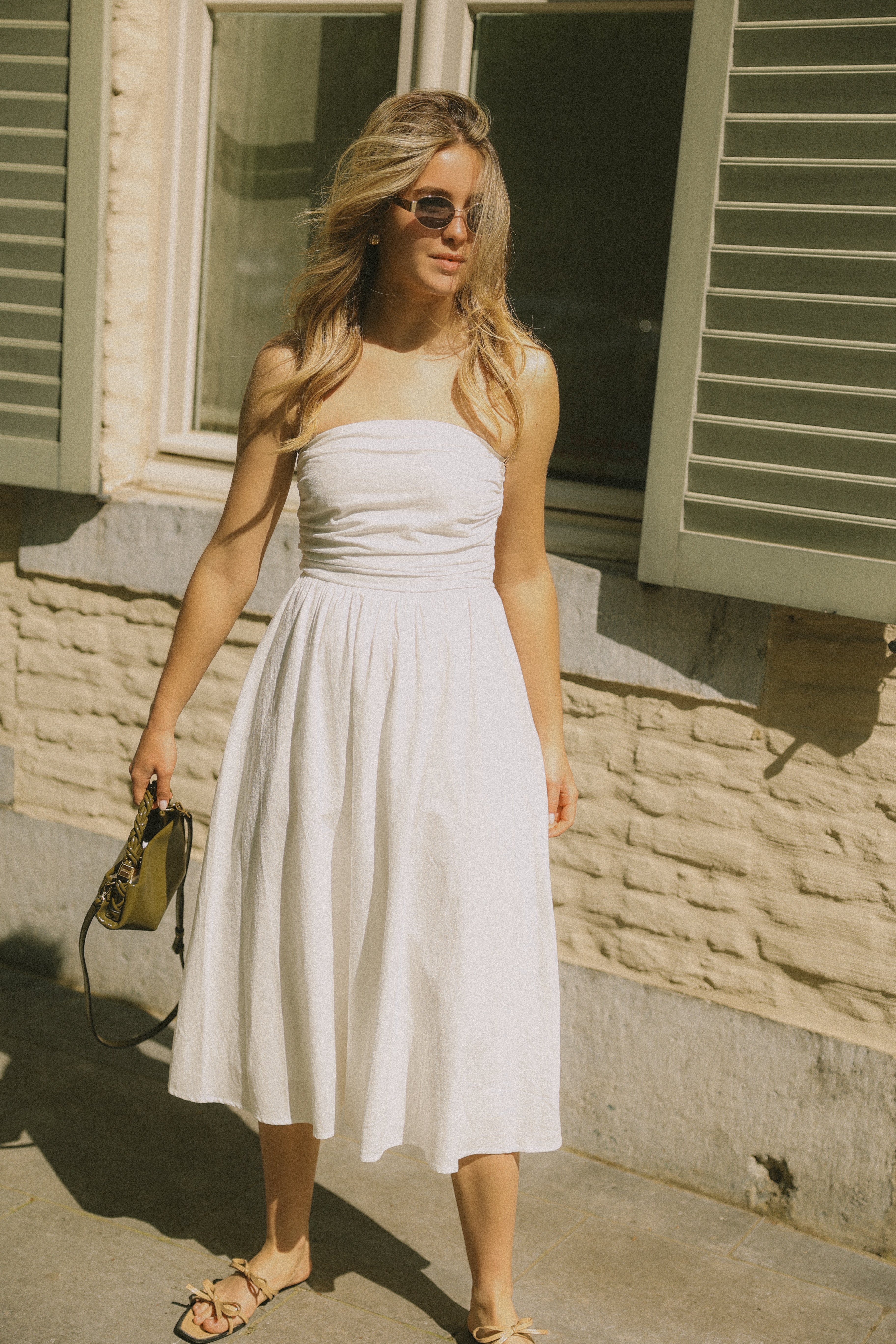 STRAPLESS MAXI DRESS WHITE