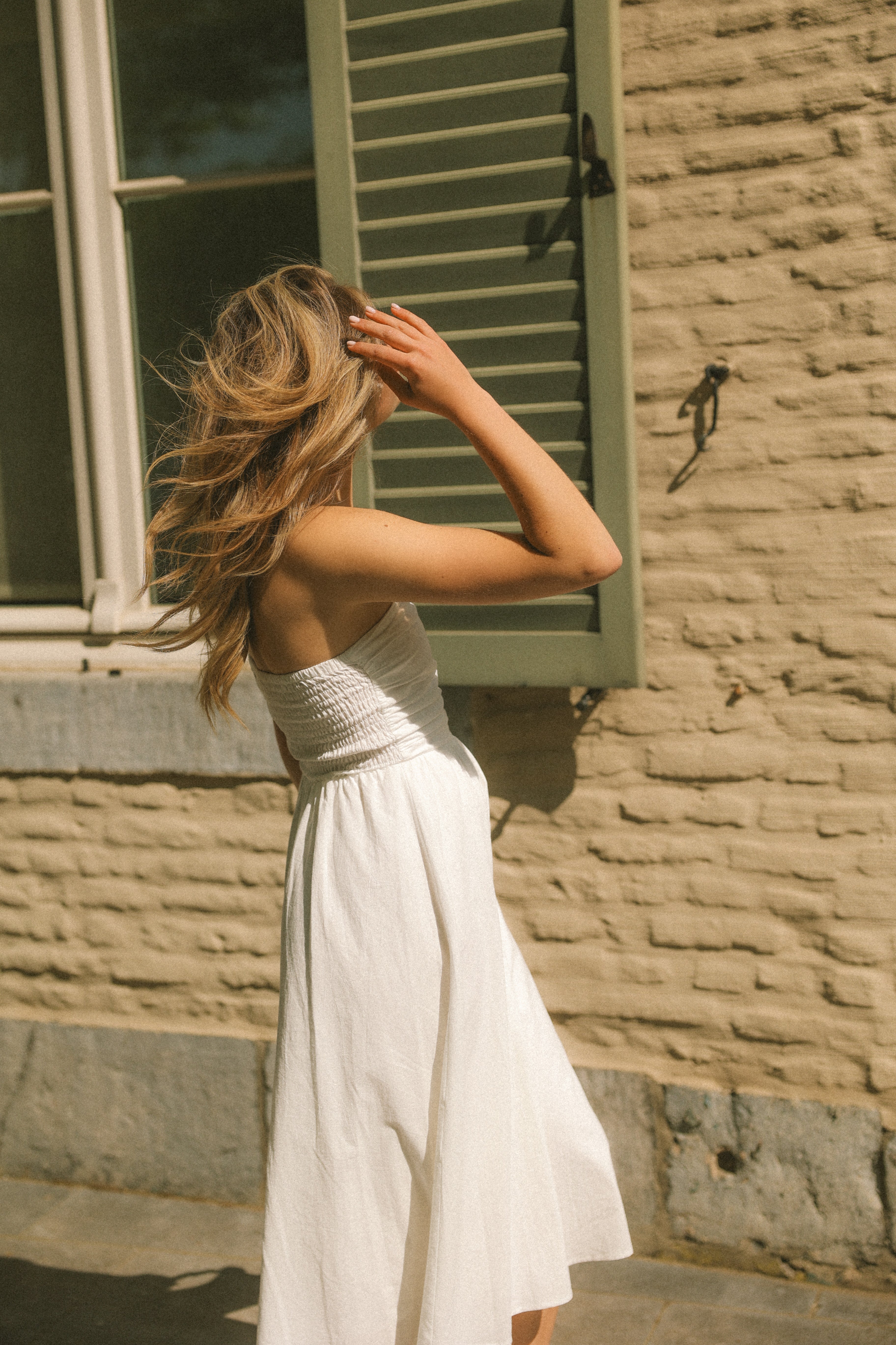 STRAPLESS MAXI DRESS WHITE