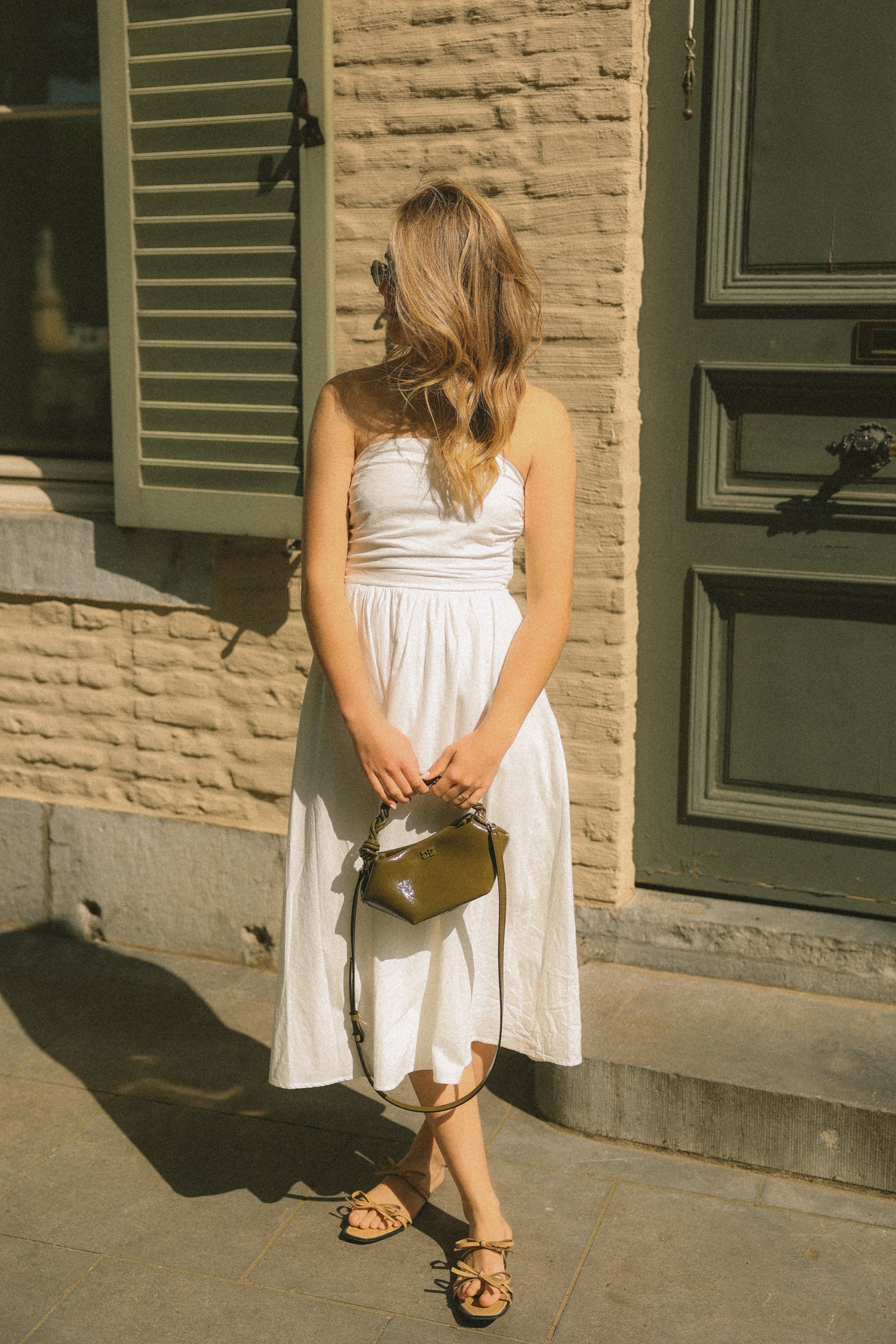 STRAPLESS MAXI DRESS WHITE