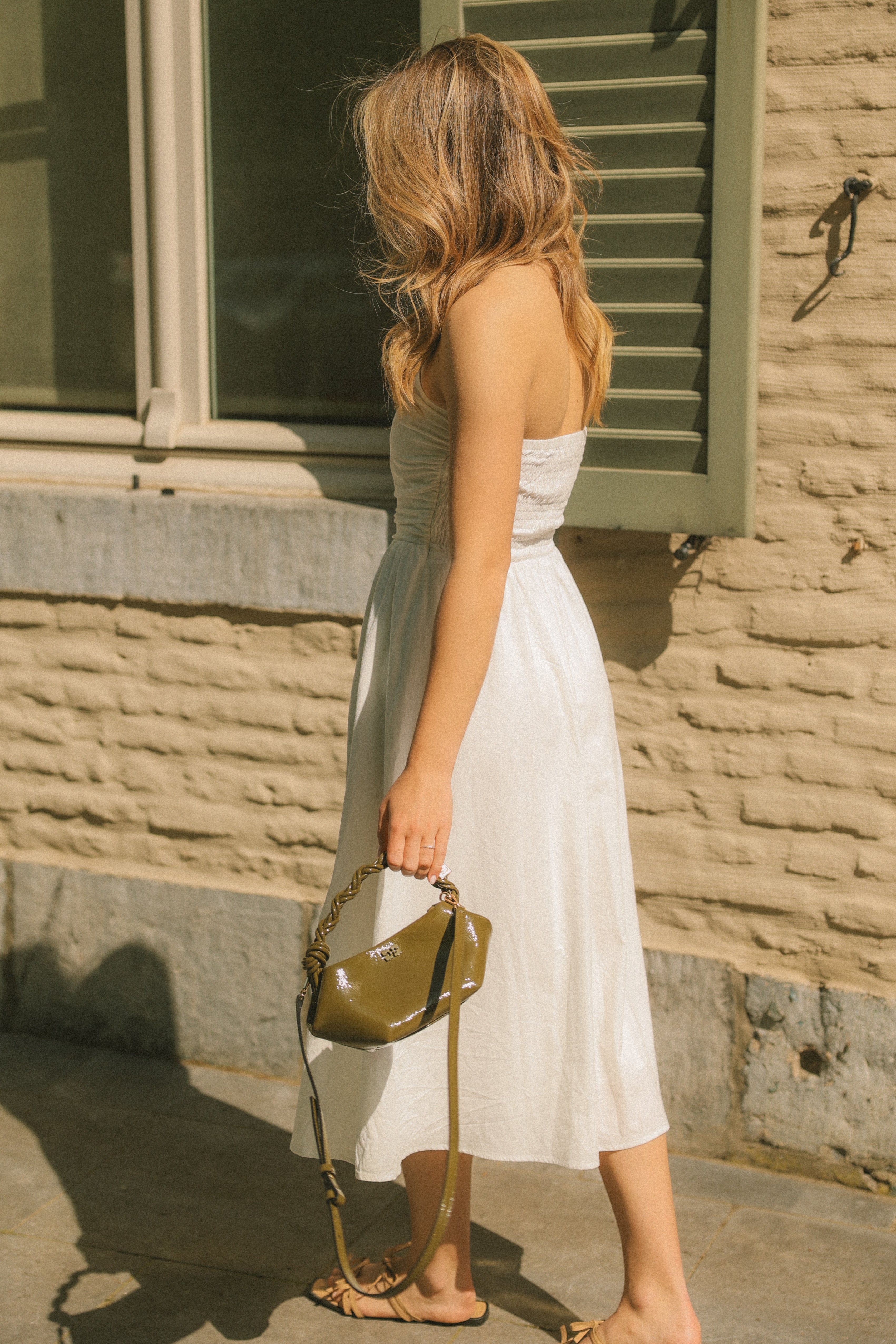 STRAPLESS MAXI DRESS WHITE