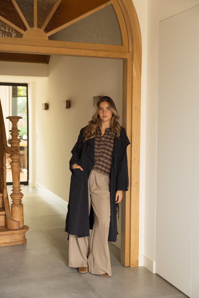 LOOSE FIT PANTALON TAUPE