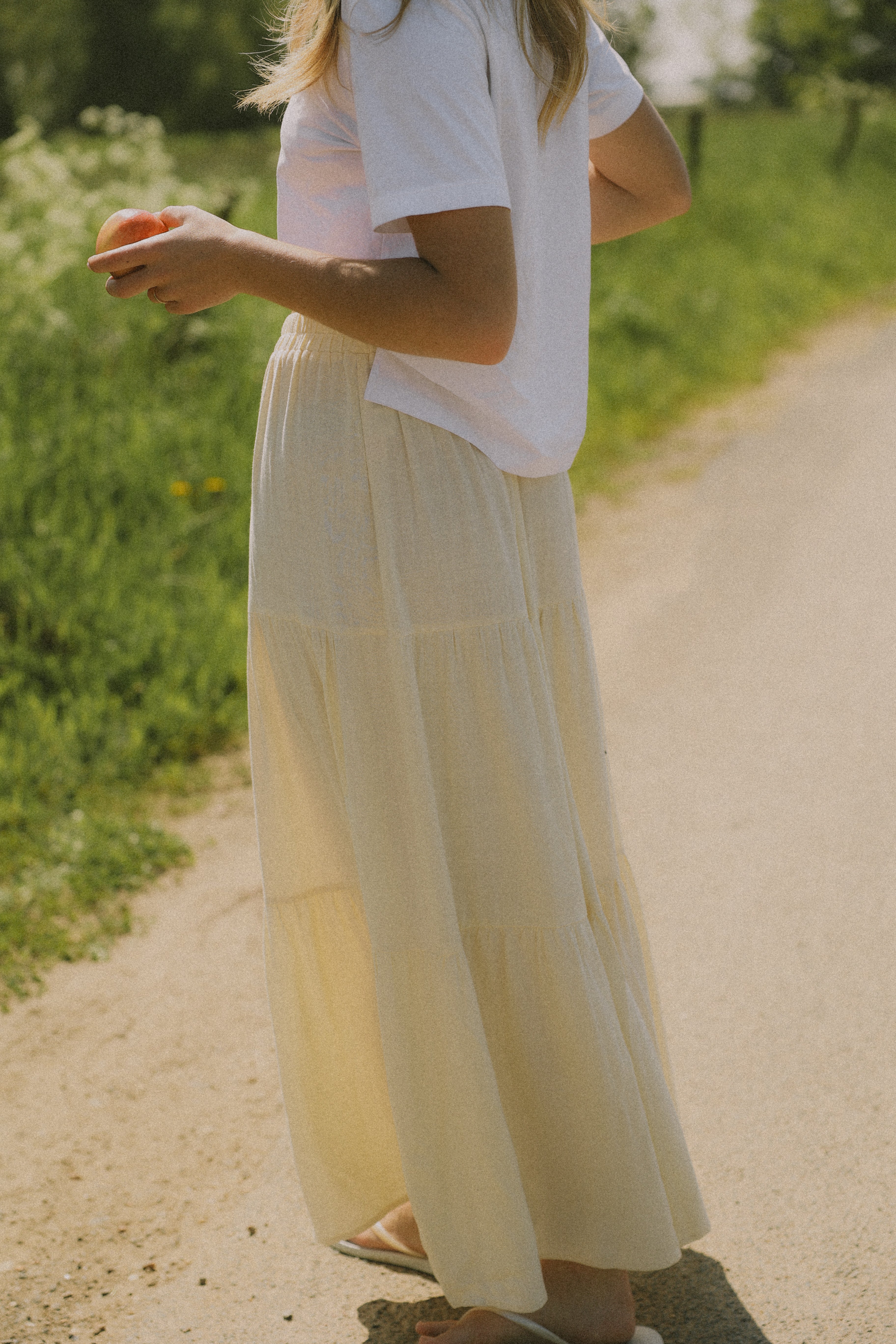 LINNEN MAXI SKIRT BUTTER YELLOW