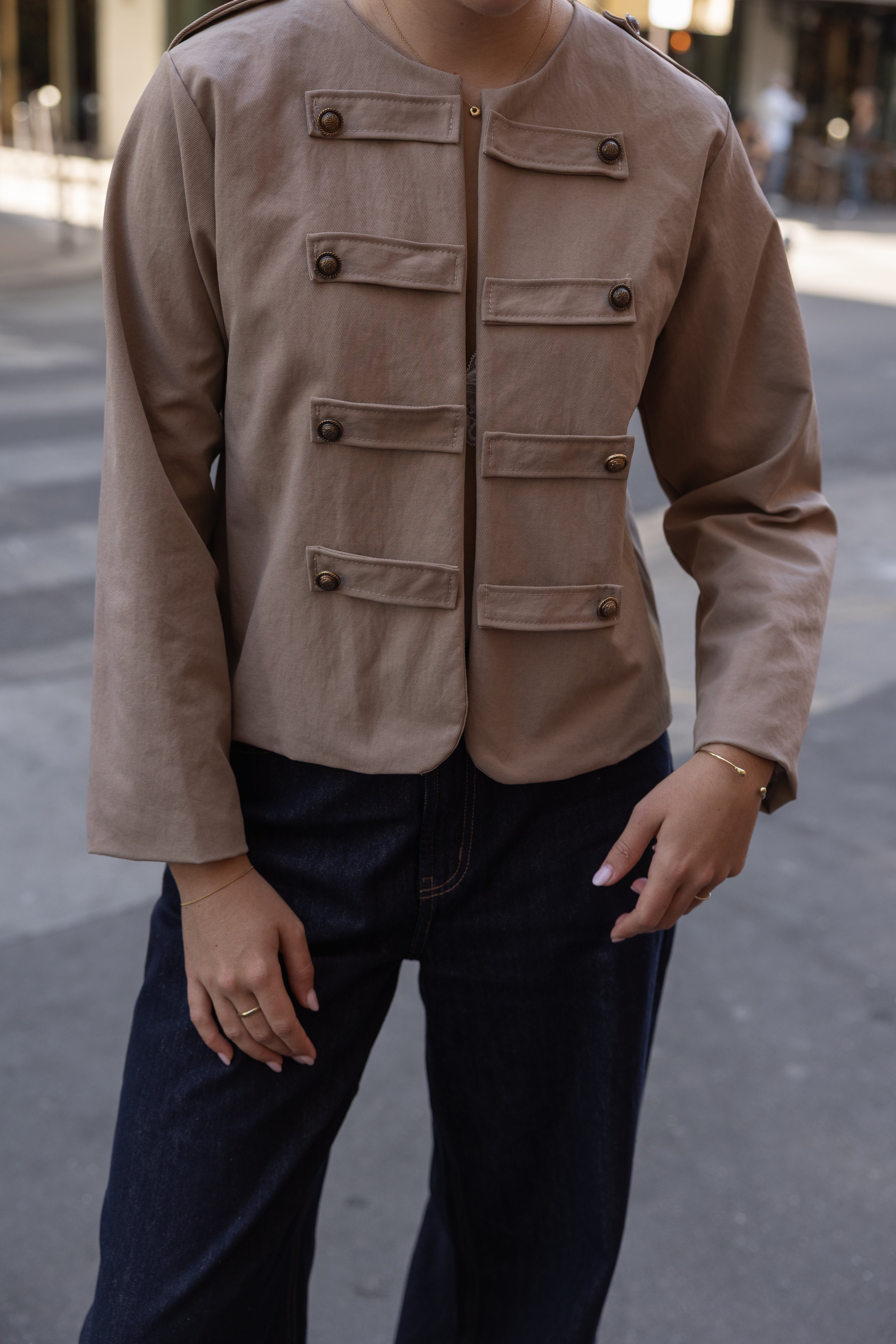 BUTTON JOSIE JACKET BEIGE