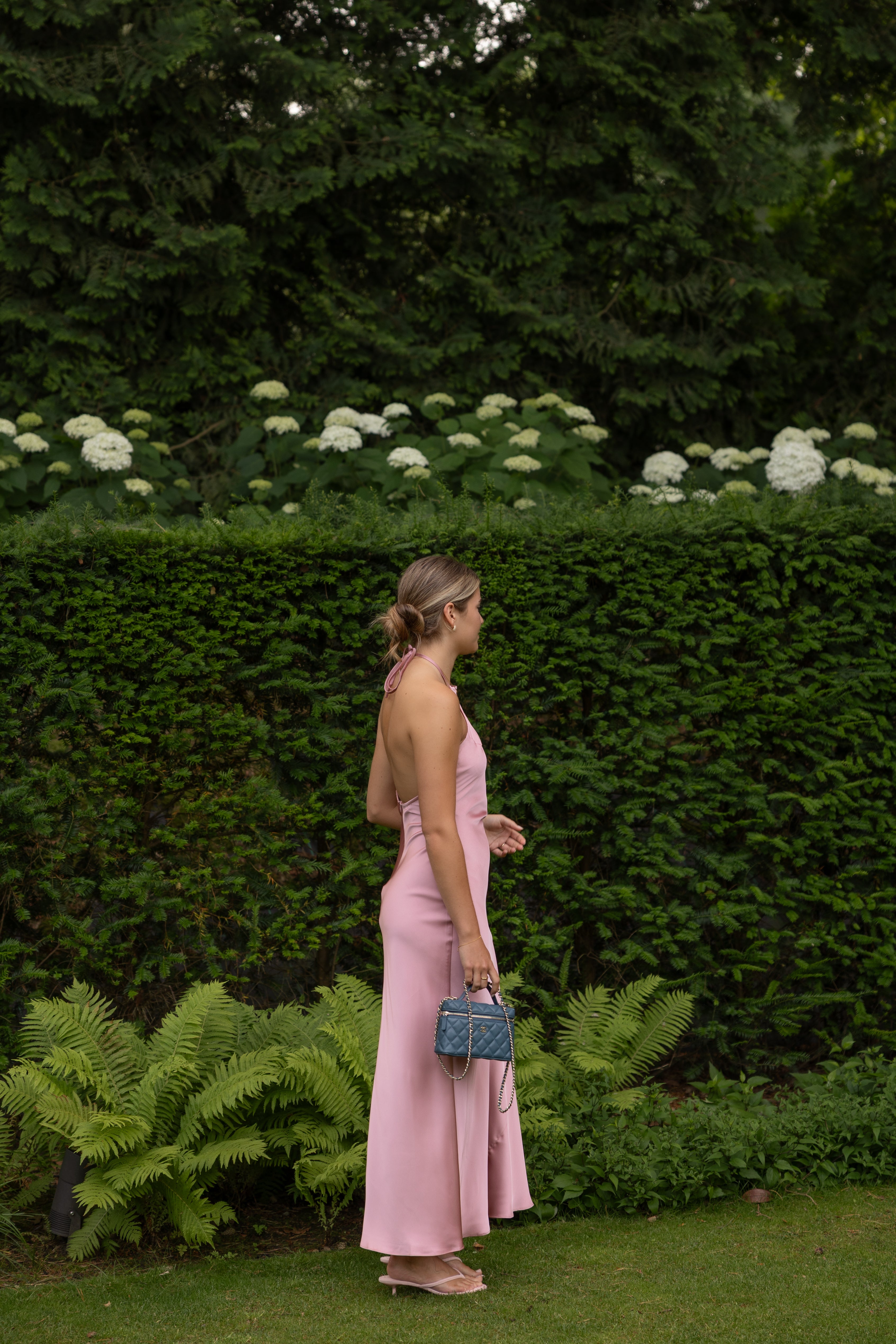 THE SILKY OPEN BACK DRESS PINK