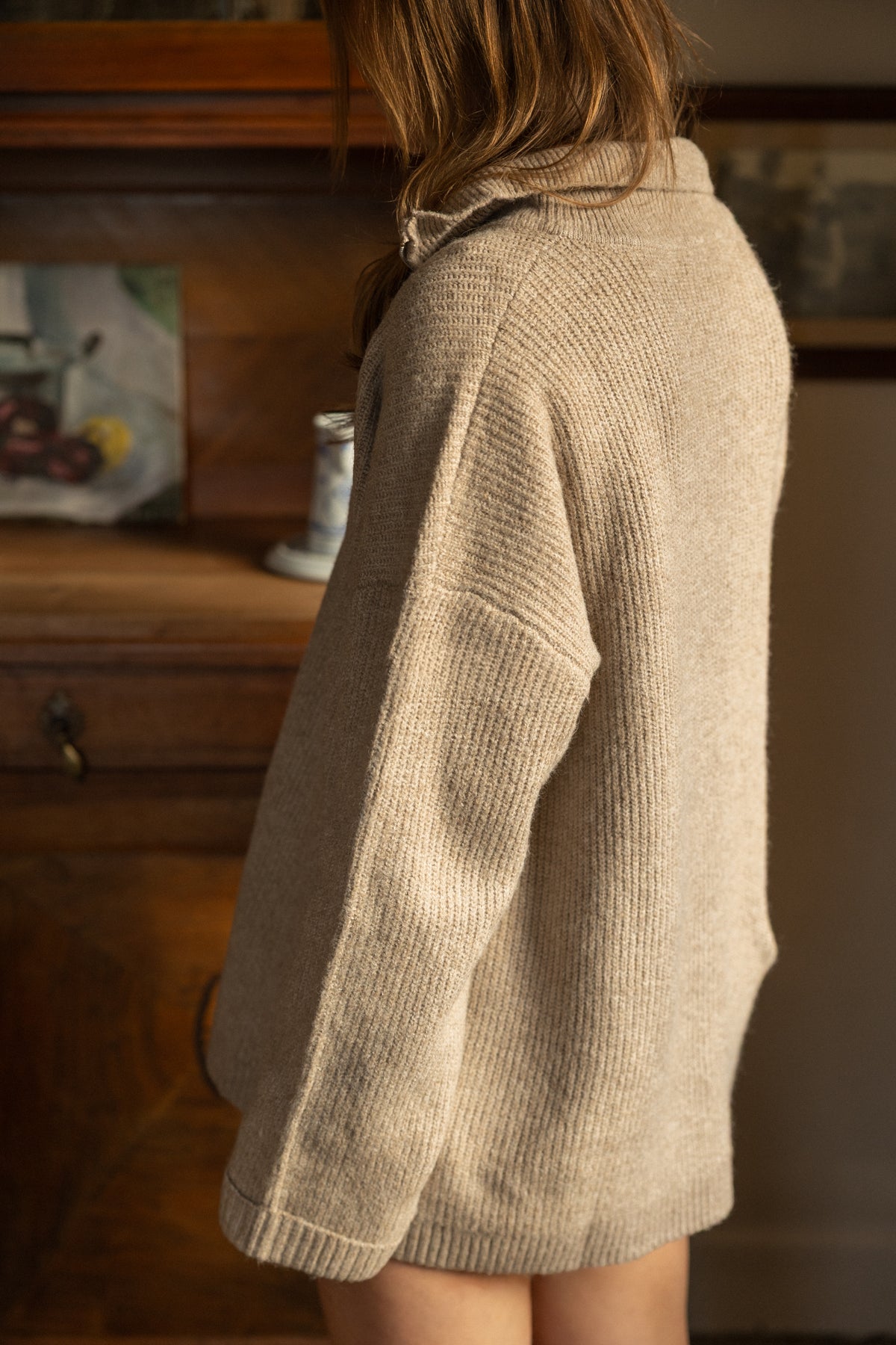OVERSIZED ZIPPER TAUPE