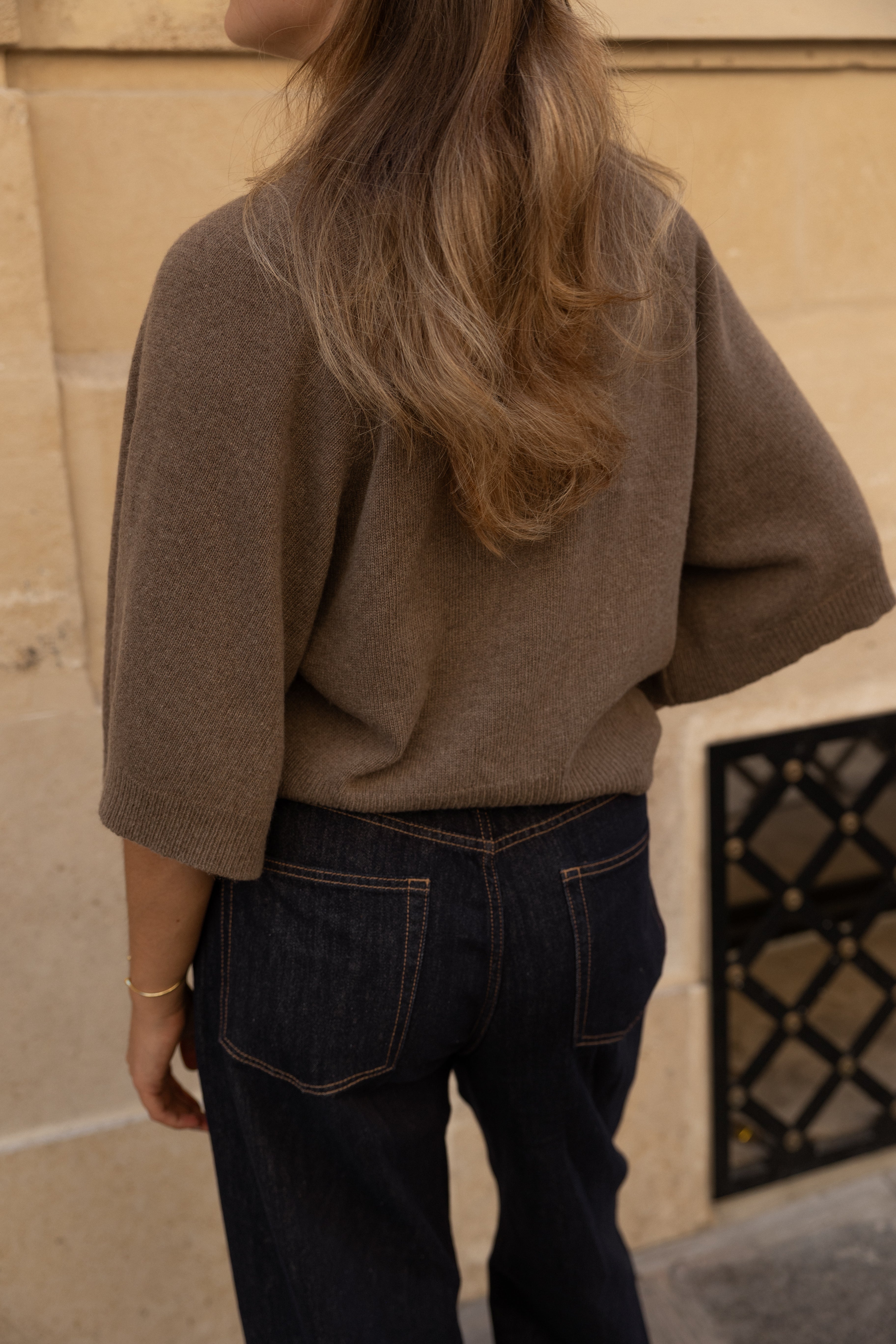 AUTUMN SAAR KNIT TAUPE/BROWN