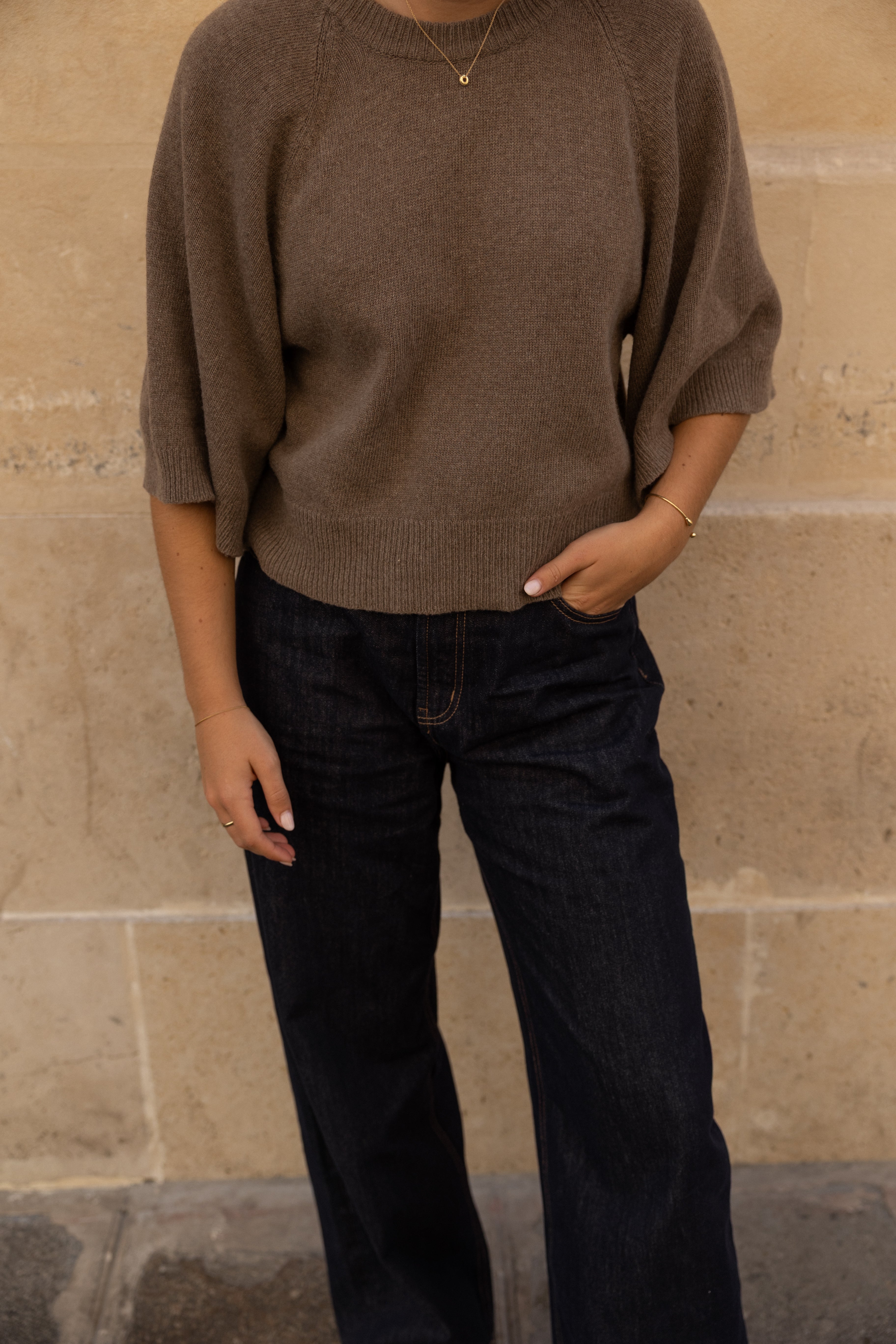 AUTUMN SAAR KNIT TAUPE/BROWN