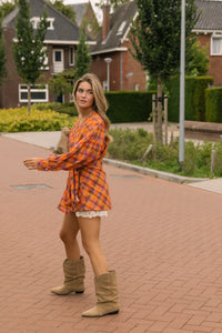 COTTON BAILEY DRESS ORANGE