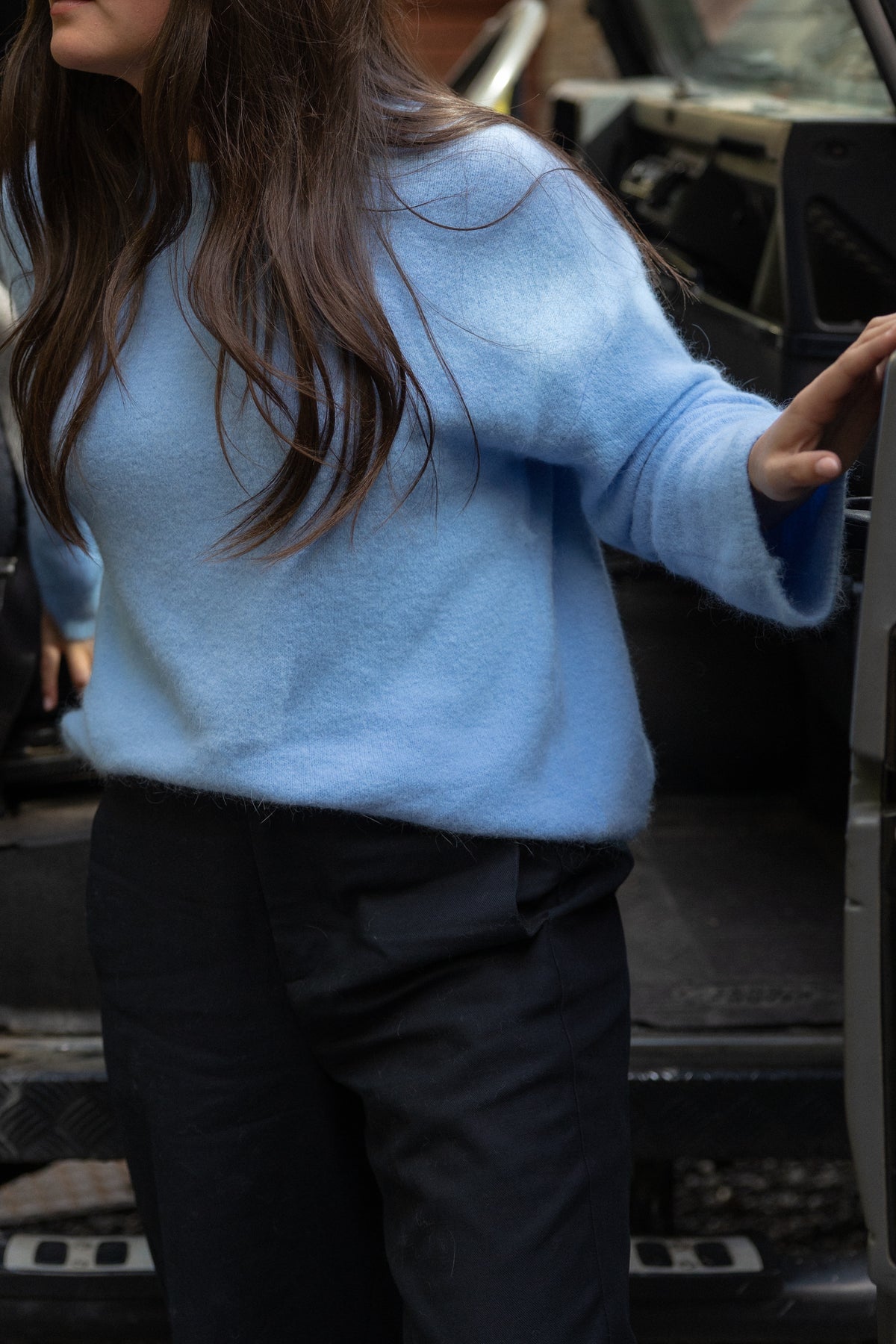 OVERSIZED NINA PULL LIGHT BLUE