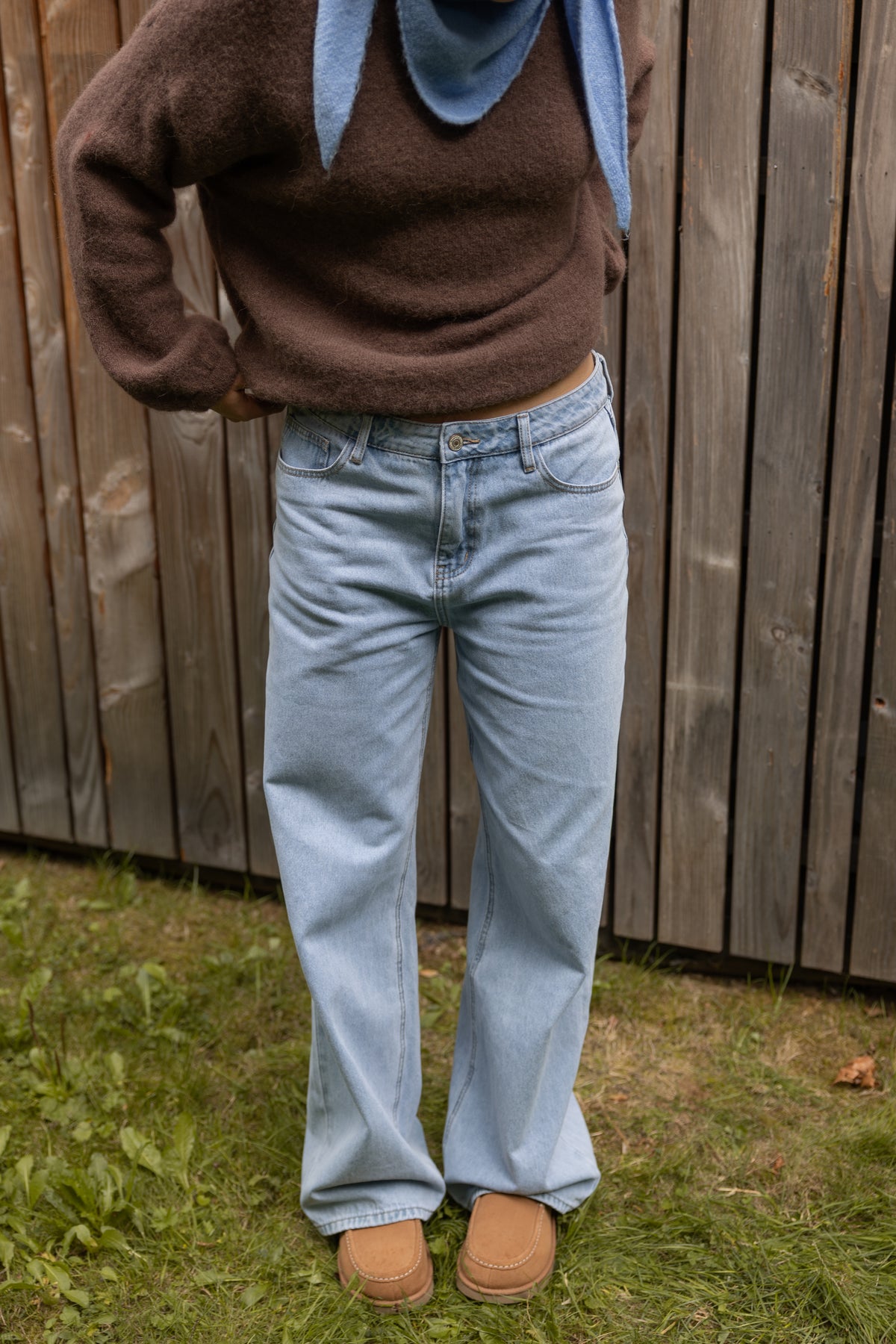 FULL LENGHT WIDE CELESTE JEANS LIGHT DENIM
