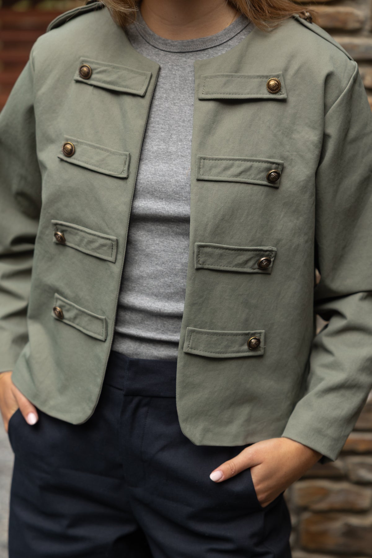 BUTTON JOSIE JACKET KAKI
