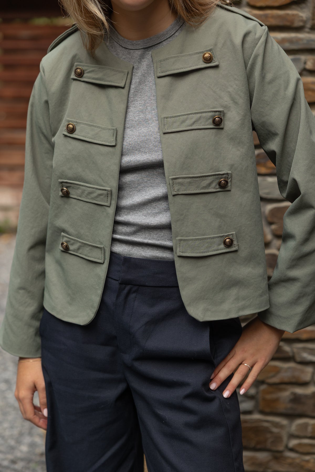 BUTTON JOSIE JACKET KAKI