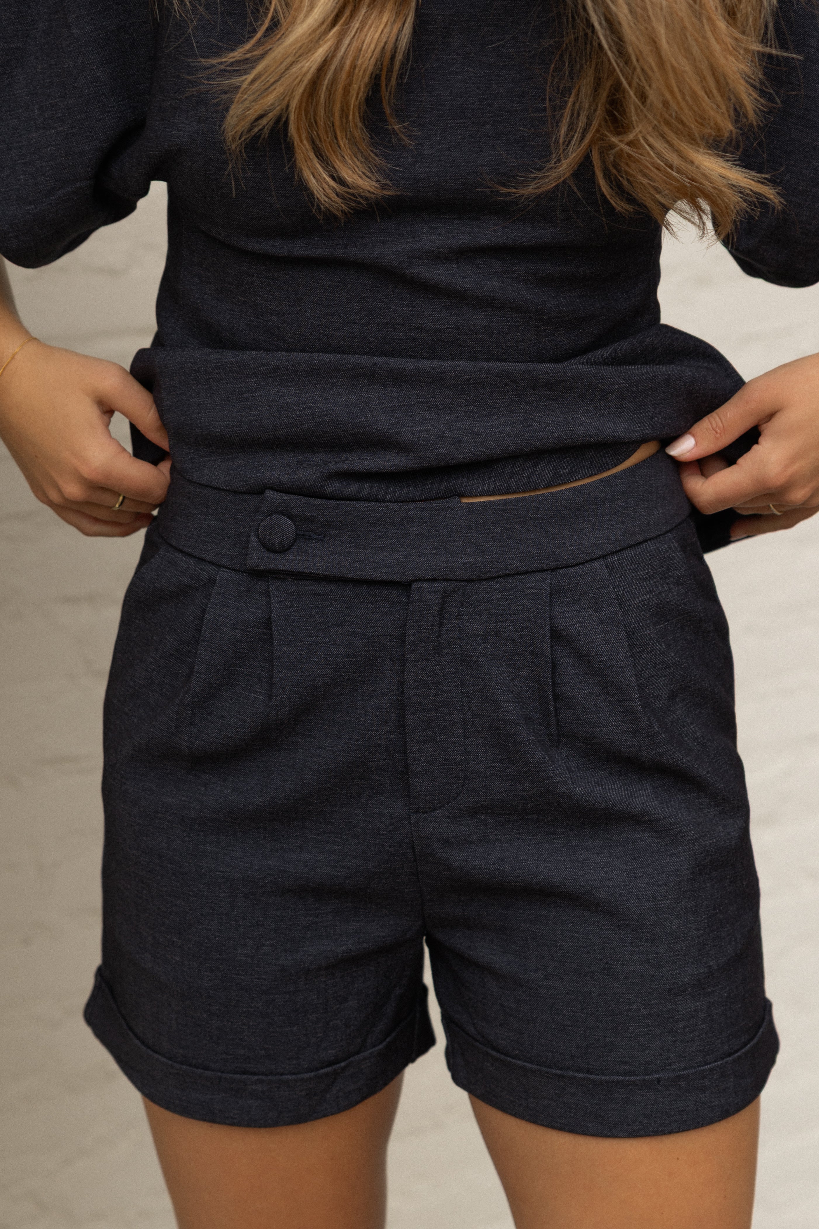 EVELYN SHORT DENIMBLUE