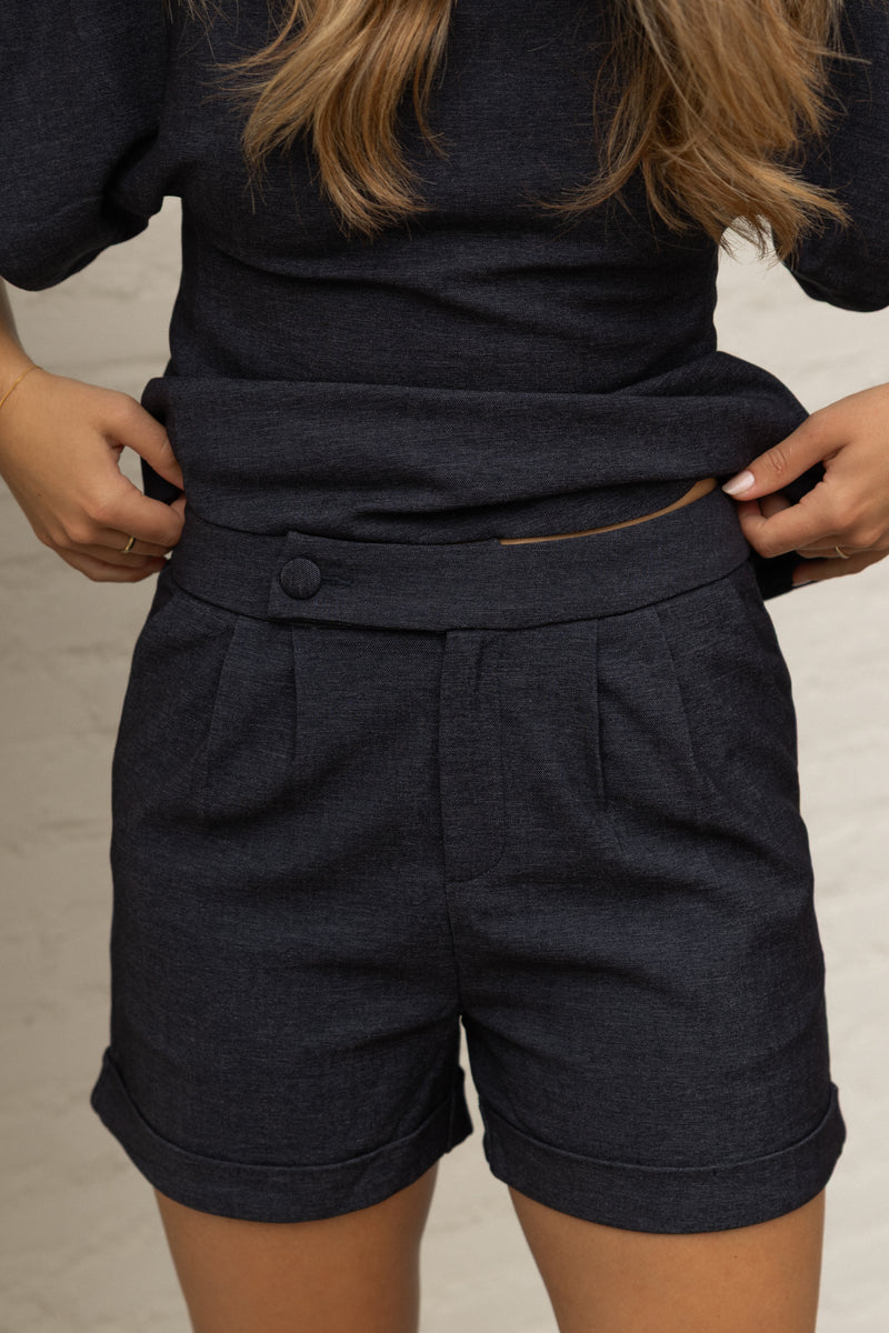 EVELYN SHORT DENIMBLUE