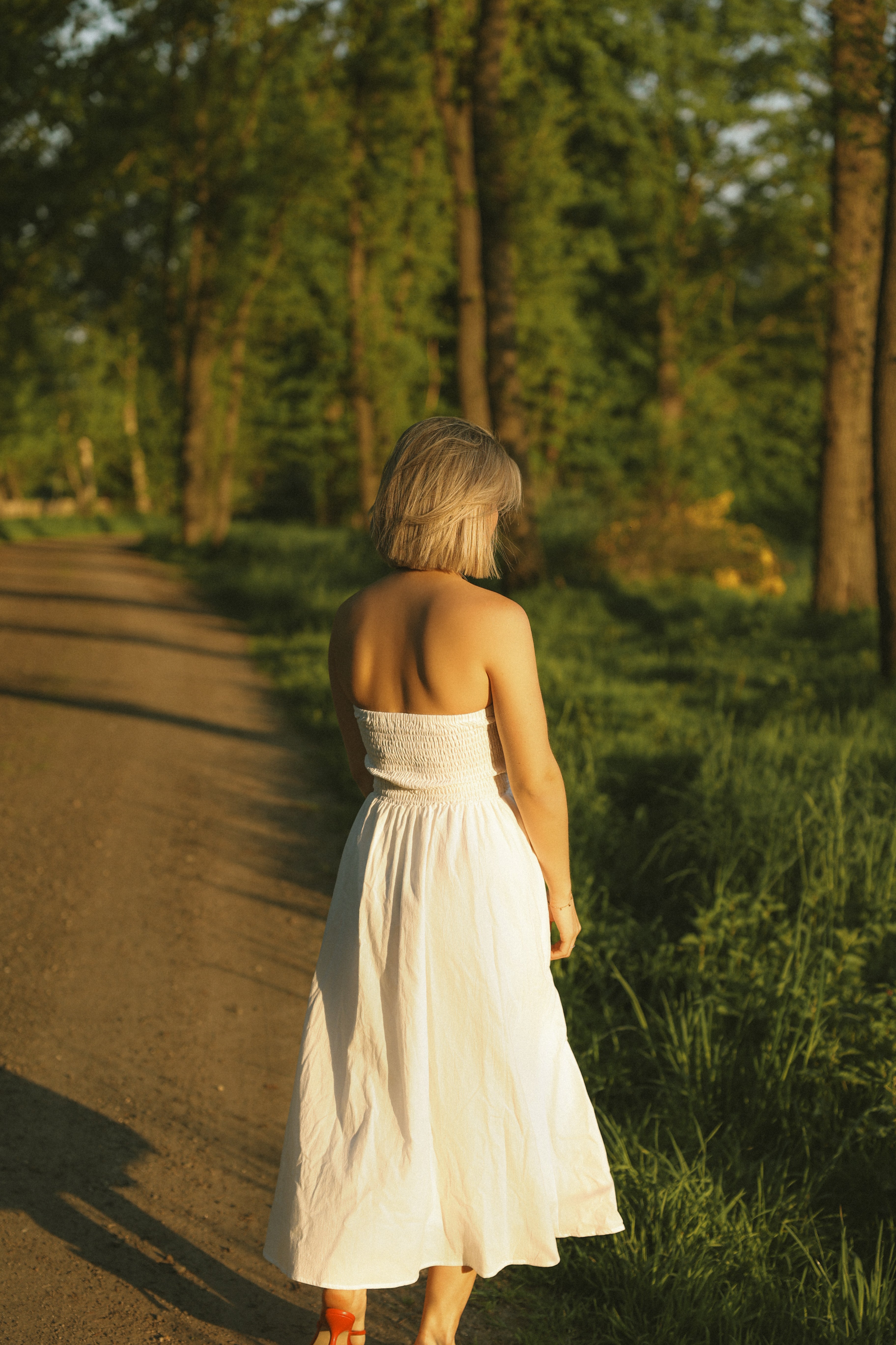 STRAPLESS MAXI DRESS WHITE