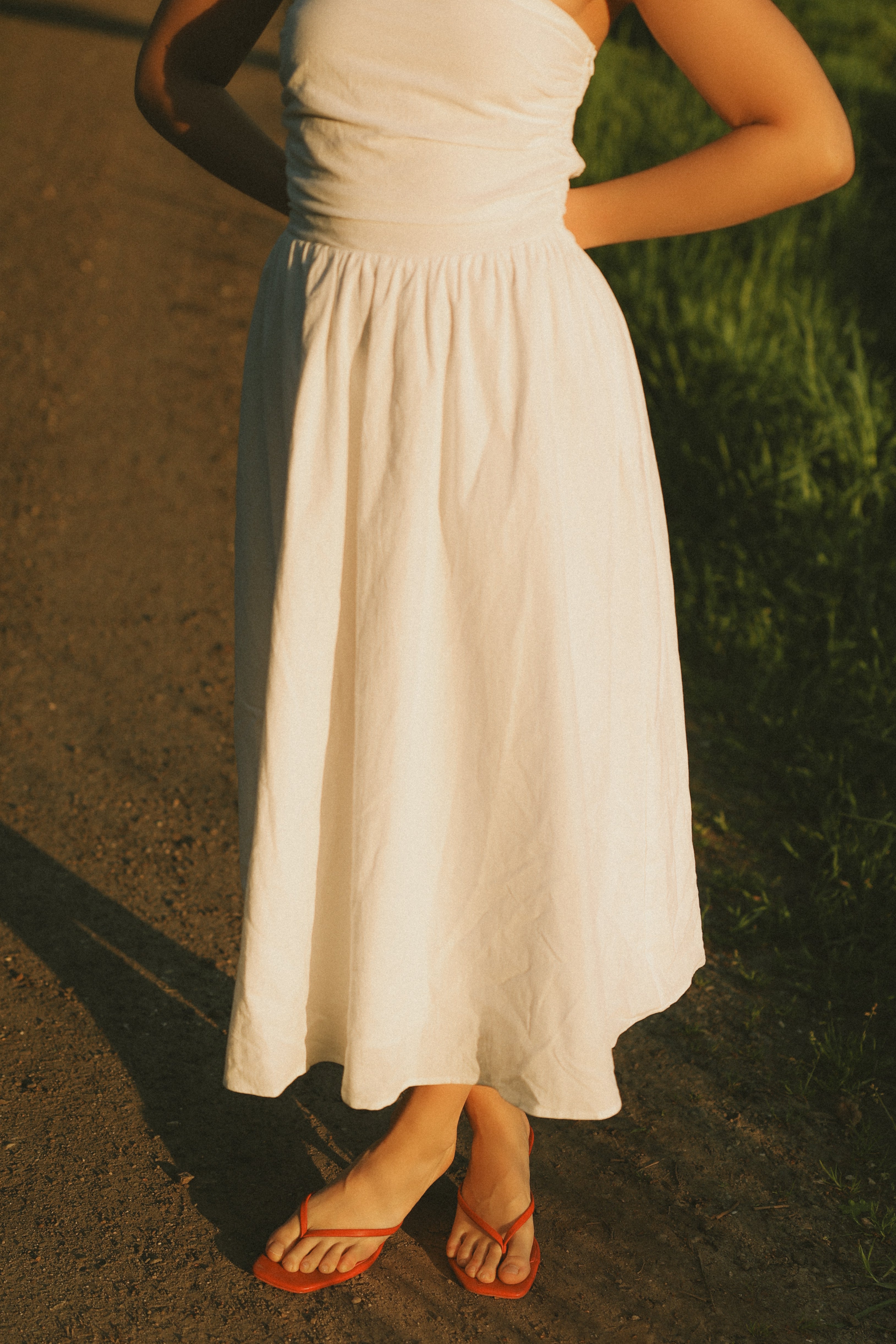 STRAPLESS MAXI DRESS WHITE
