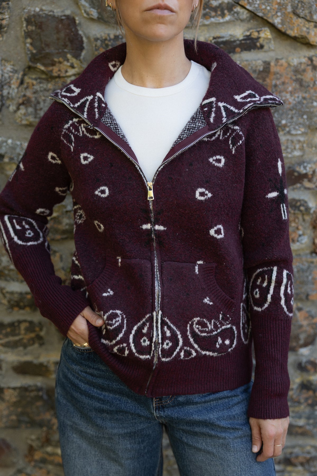 ZOÉ CARDIGAN BURGUNDY