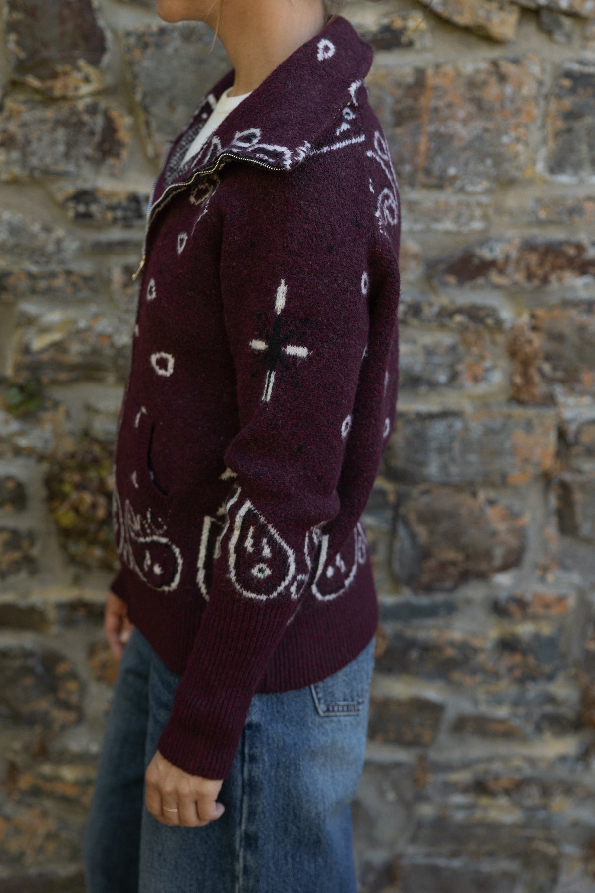 ZOÉ CARDIGAN BURGUNDY