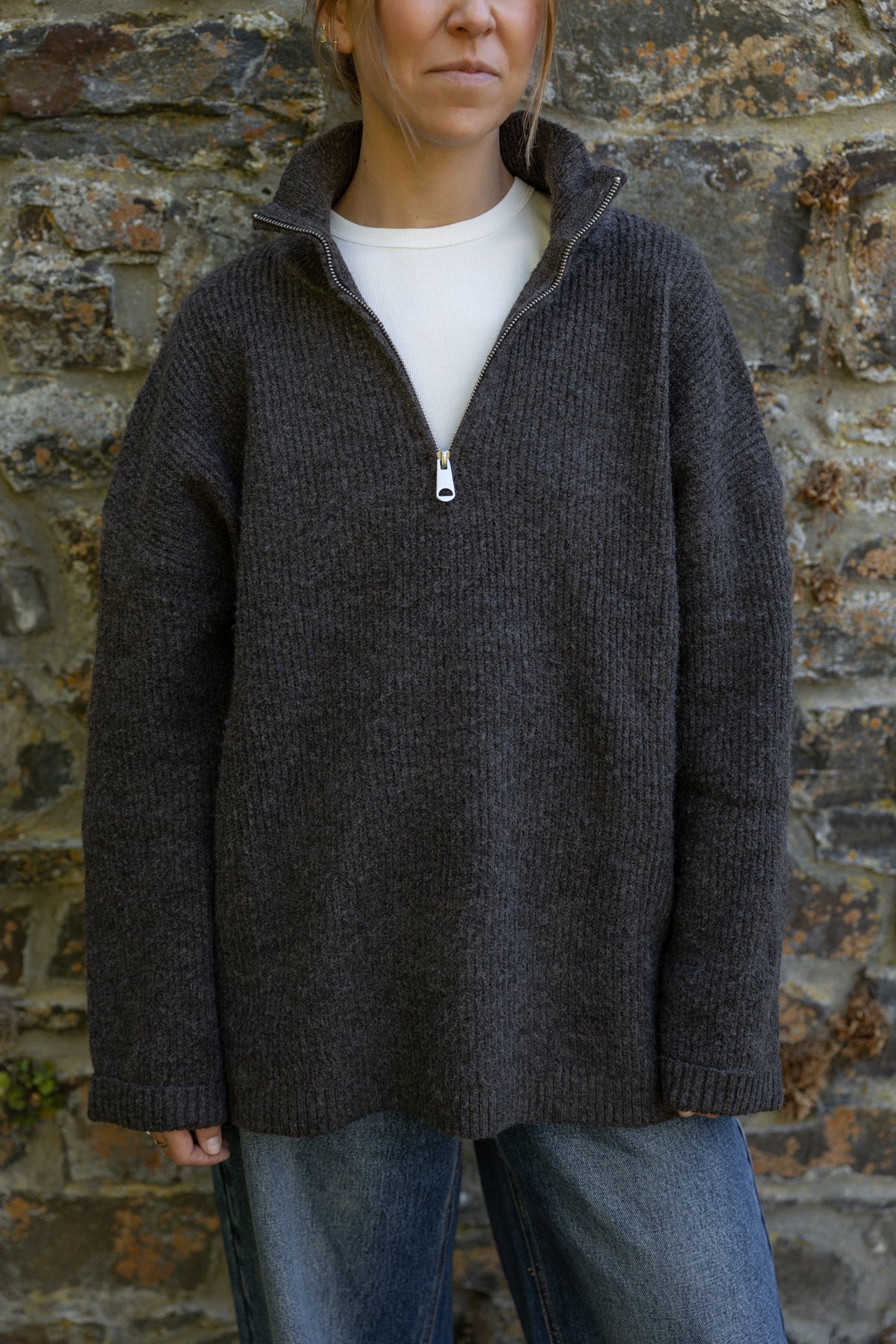 OVERSIZED ZIPPER CHOCO