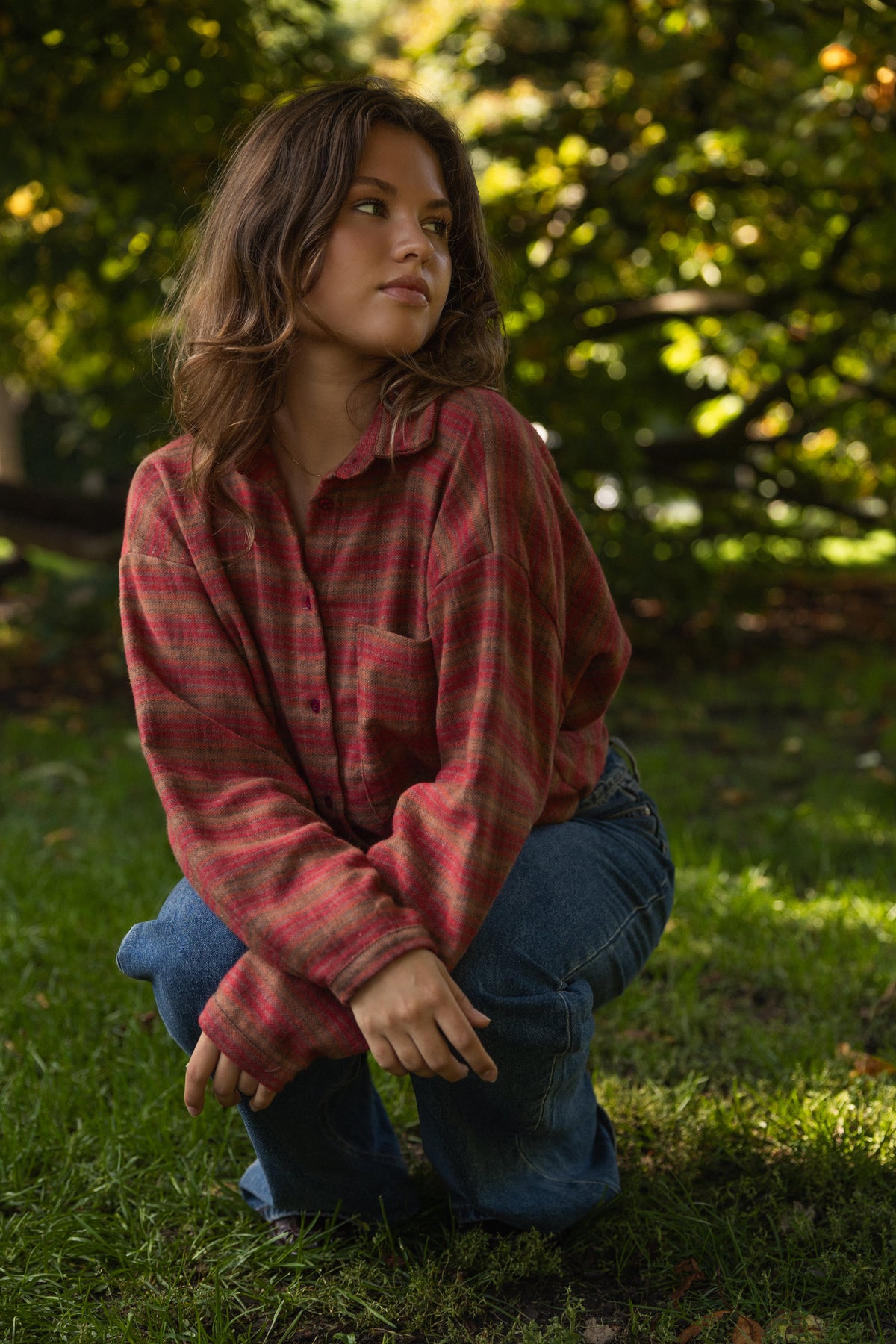 CHECKED NELLIE BLOUSE RED