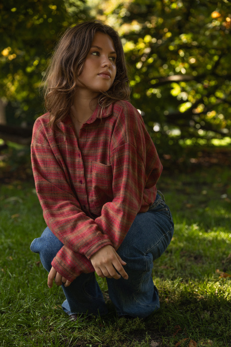 PRE-ORDER: CHECKED NELLIE BLOUSE RED