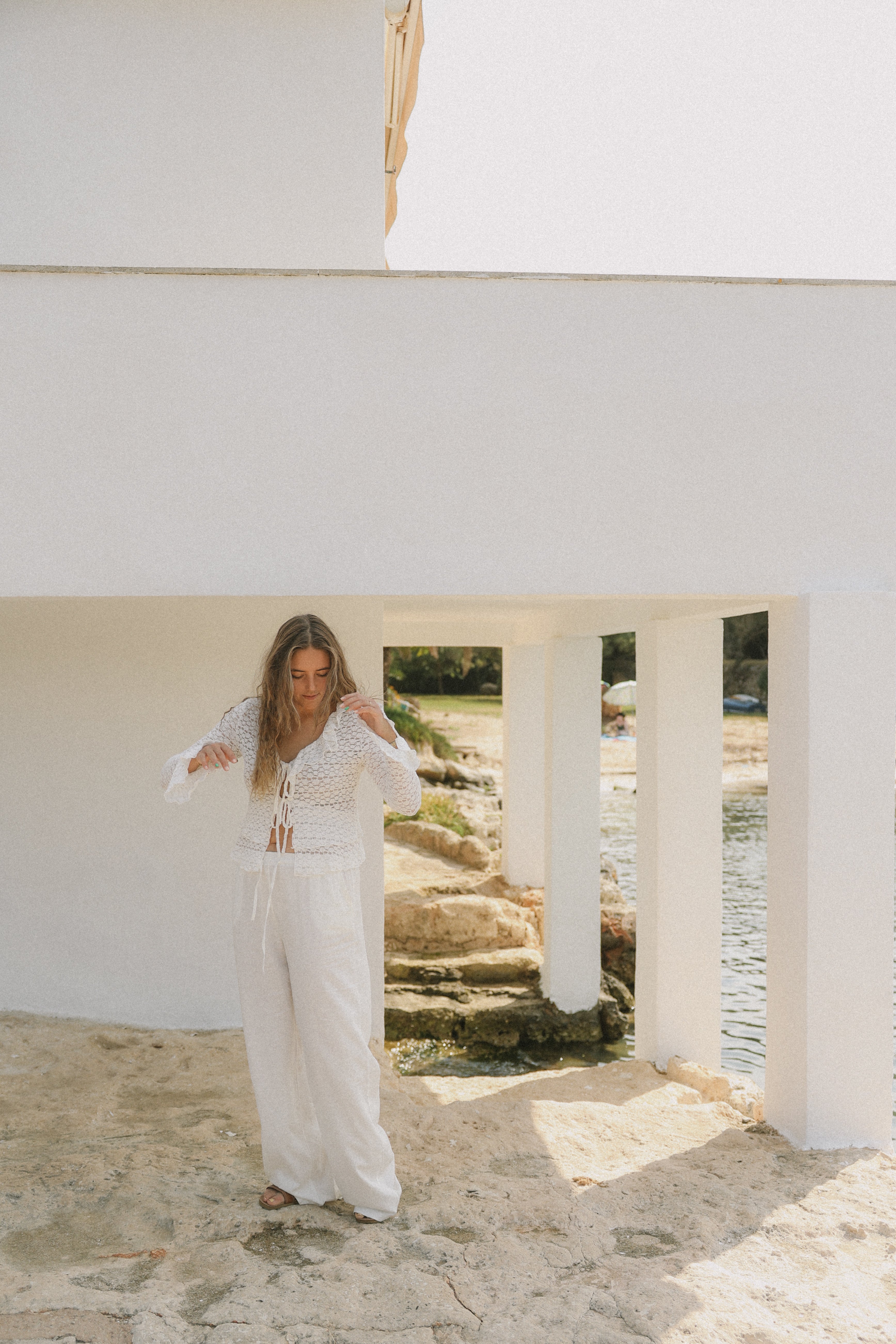 CROCHET TOP OFF-WHITE