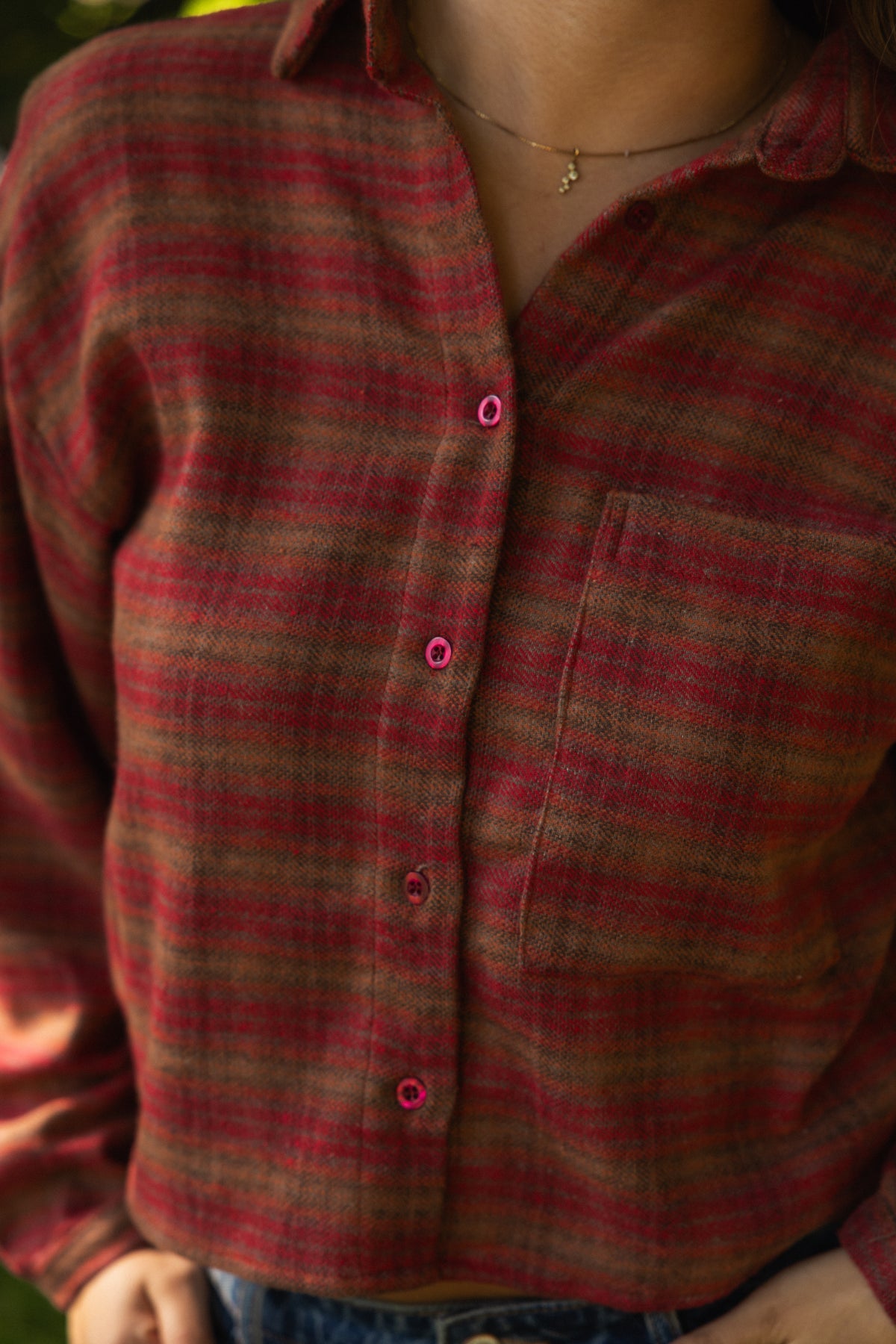 CHECKED NELLIE BLOUSE RED