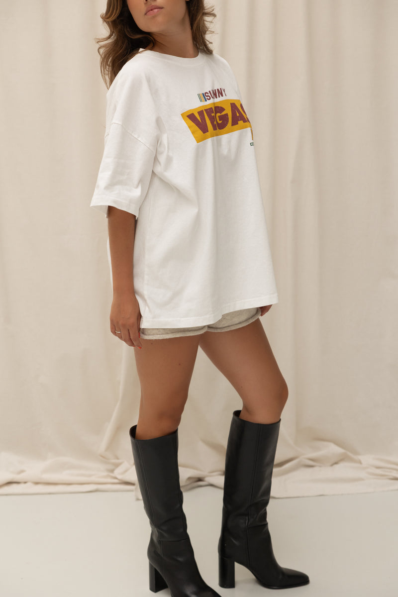 OVERSIZED VEGAS TEE WHITE
