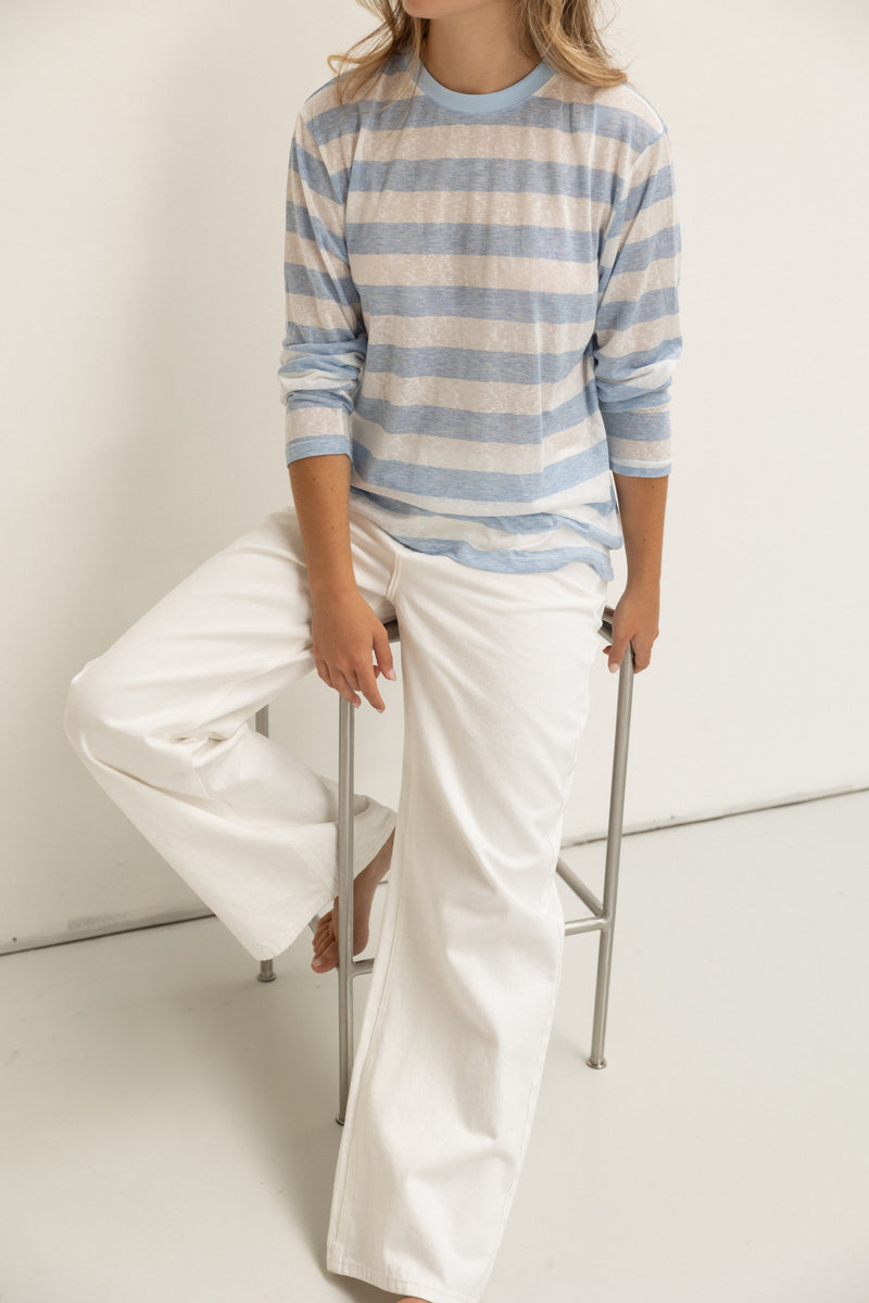 STRIPED GRACE TEE BLUE