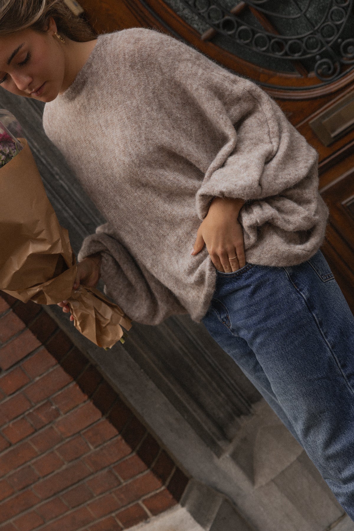 BALLOON KNIT TAUPE