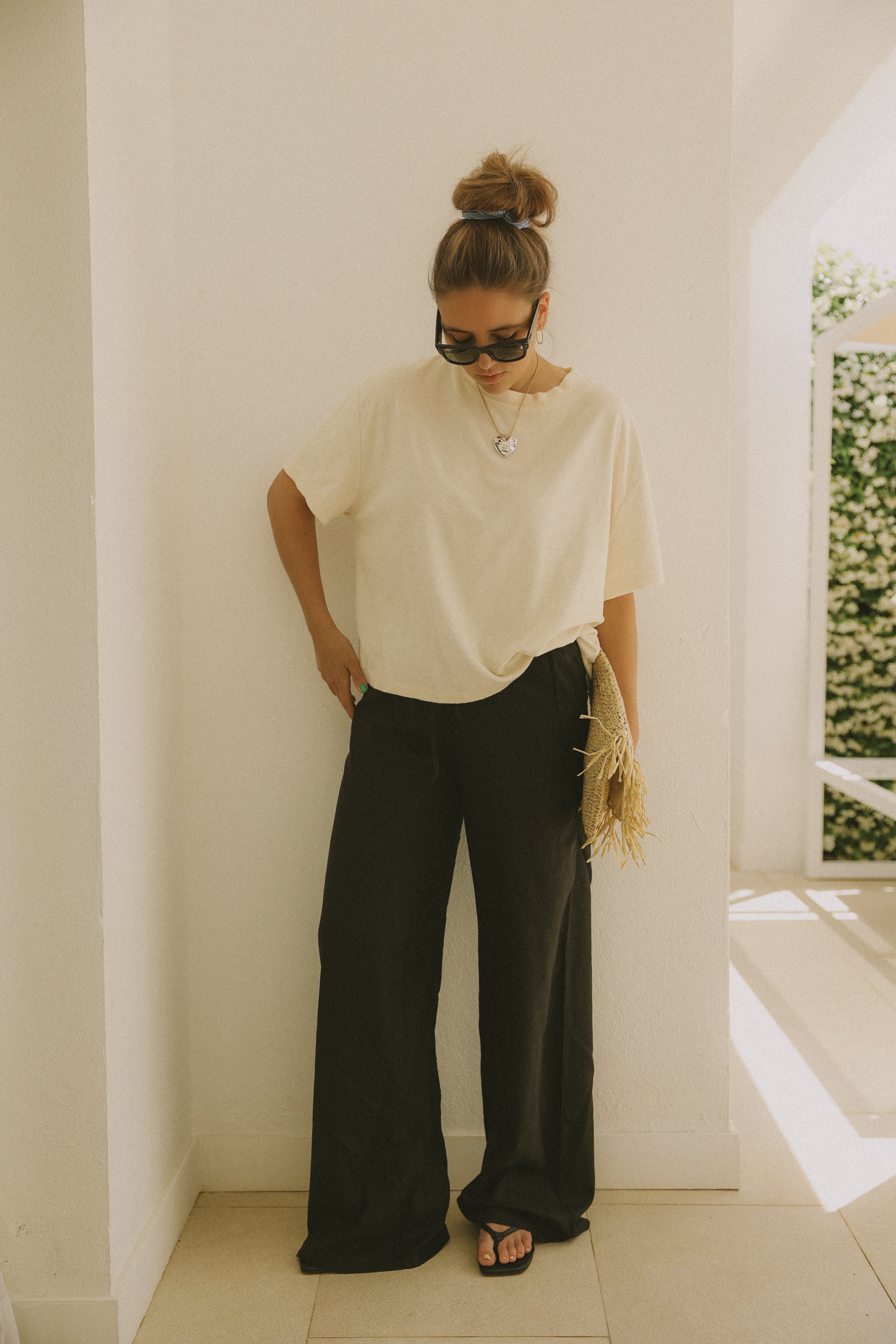 ESSENTIAL LINNEN PANTS BLACK