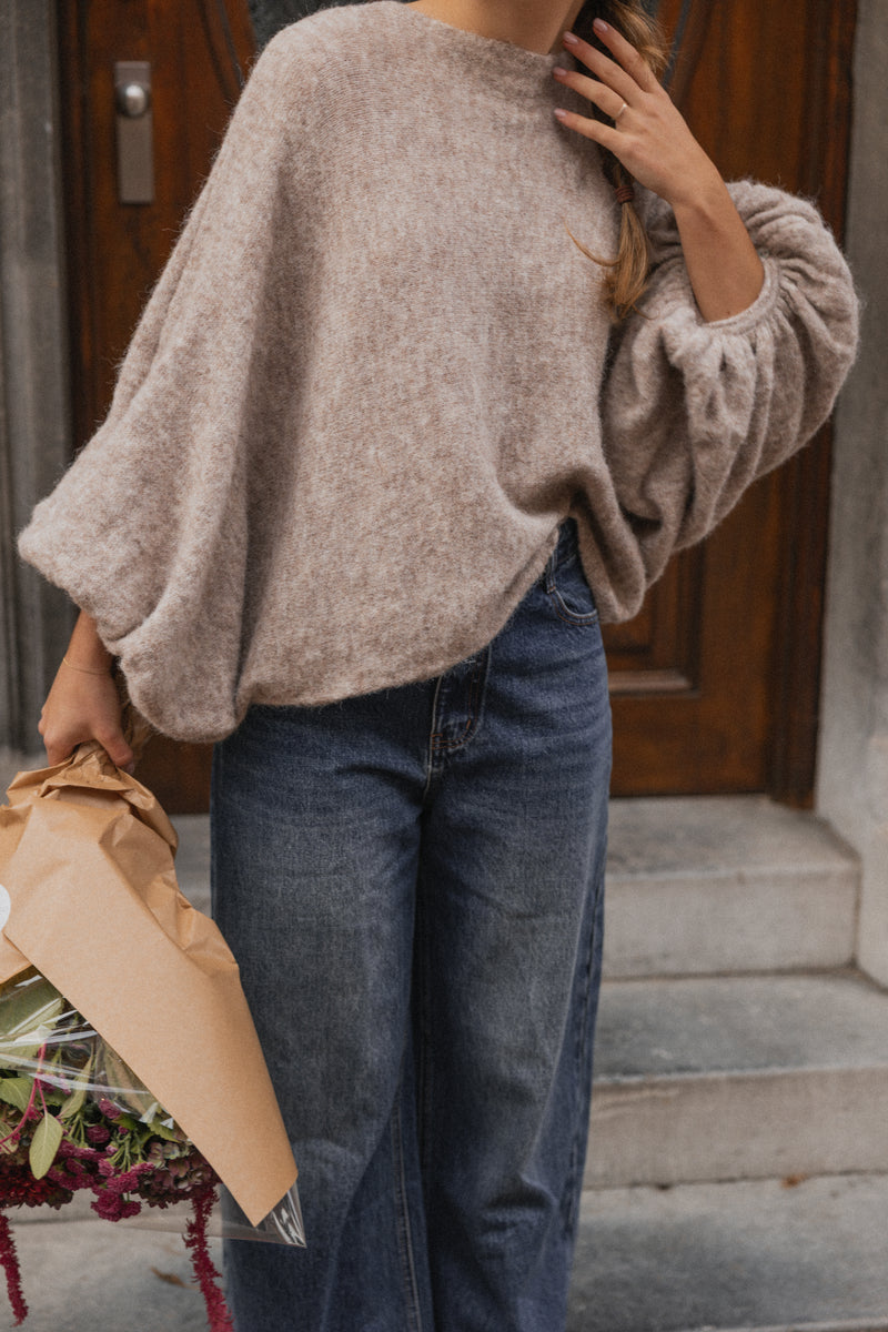 BALLOON KNIT TAUPE