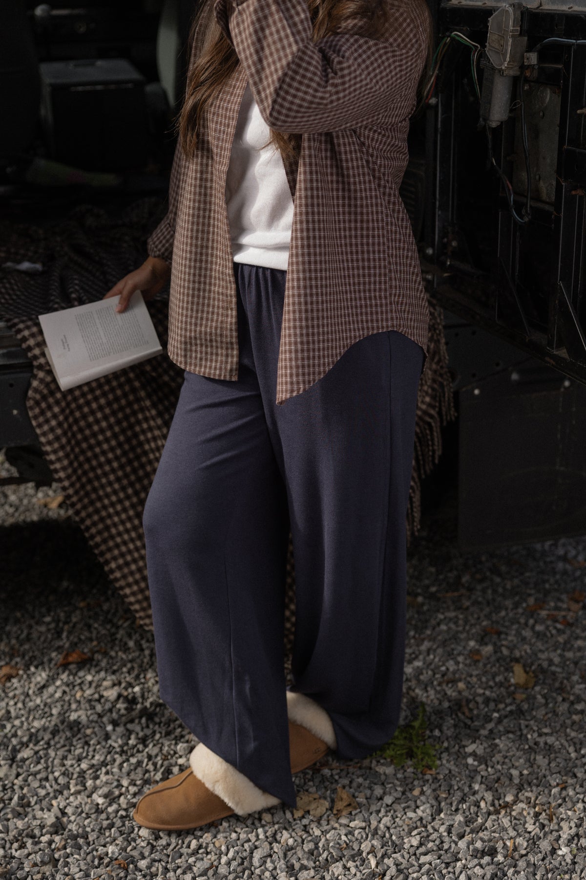 SOFT CASUAL PANTS NAVY