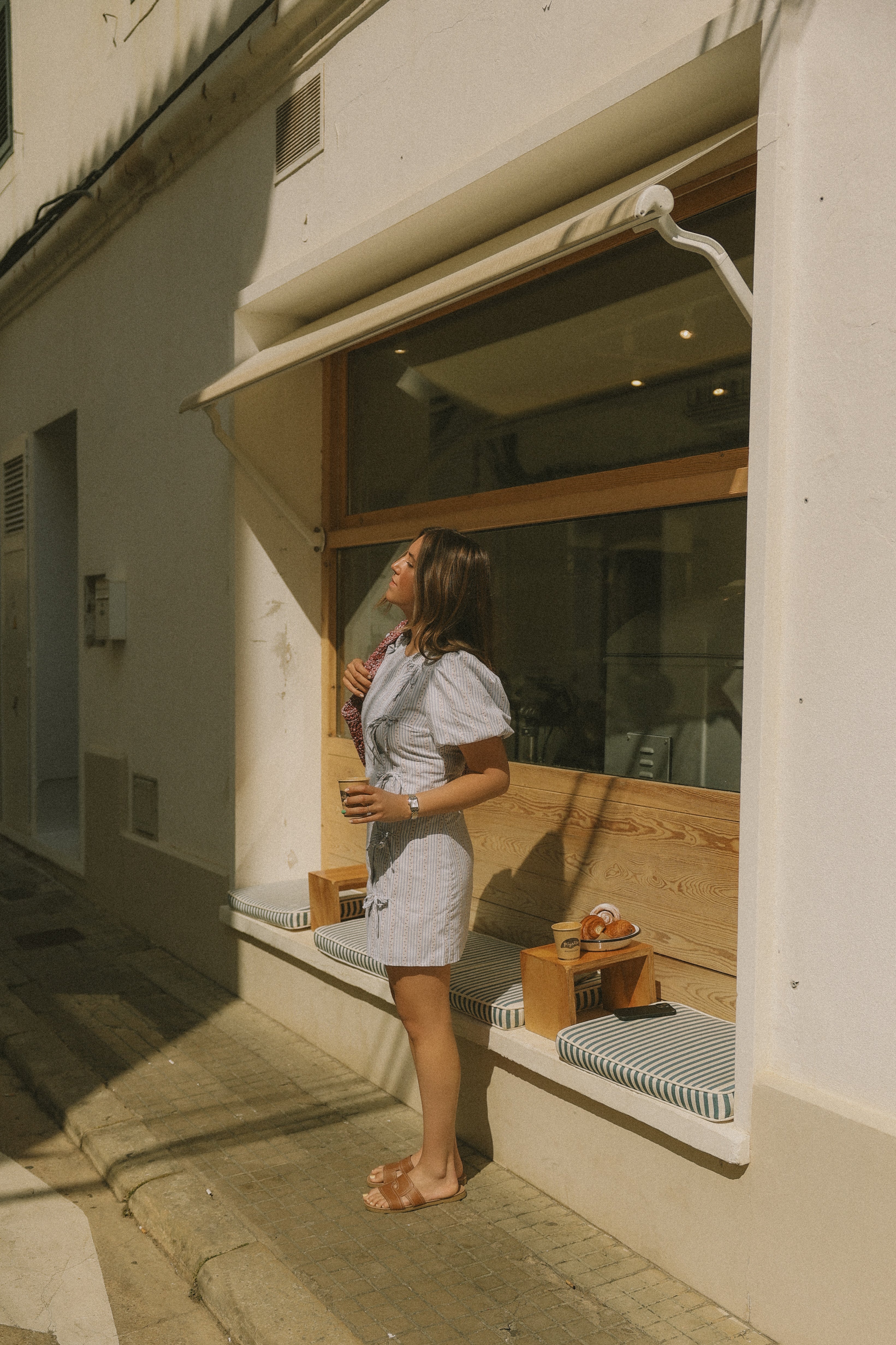 JULIA DRESS BLUE STRIPED