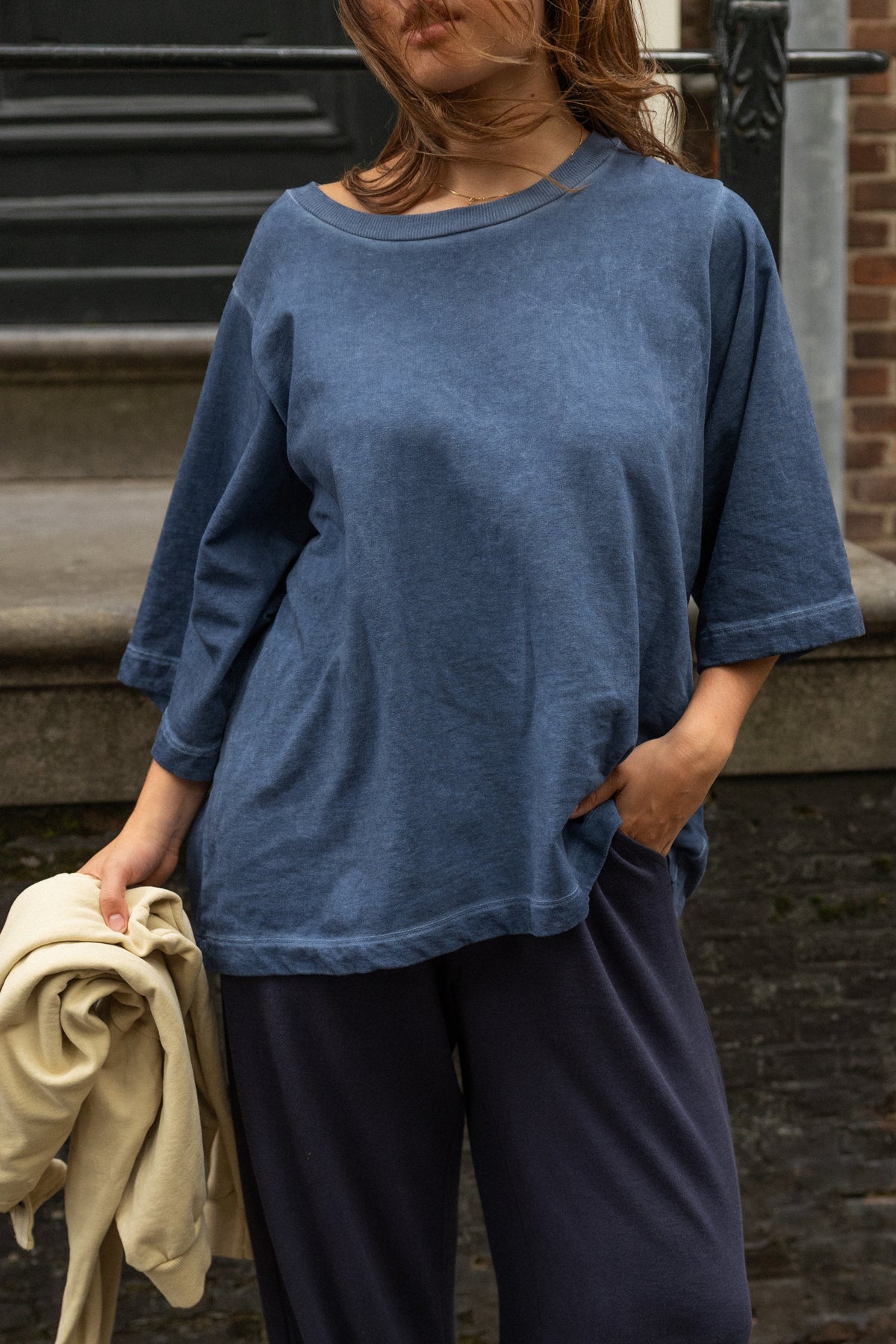OVERSIZED TEE VINTAGE WASHED BLUE