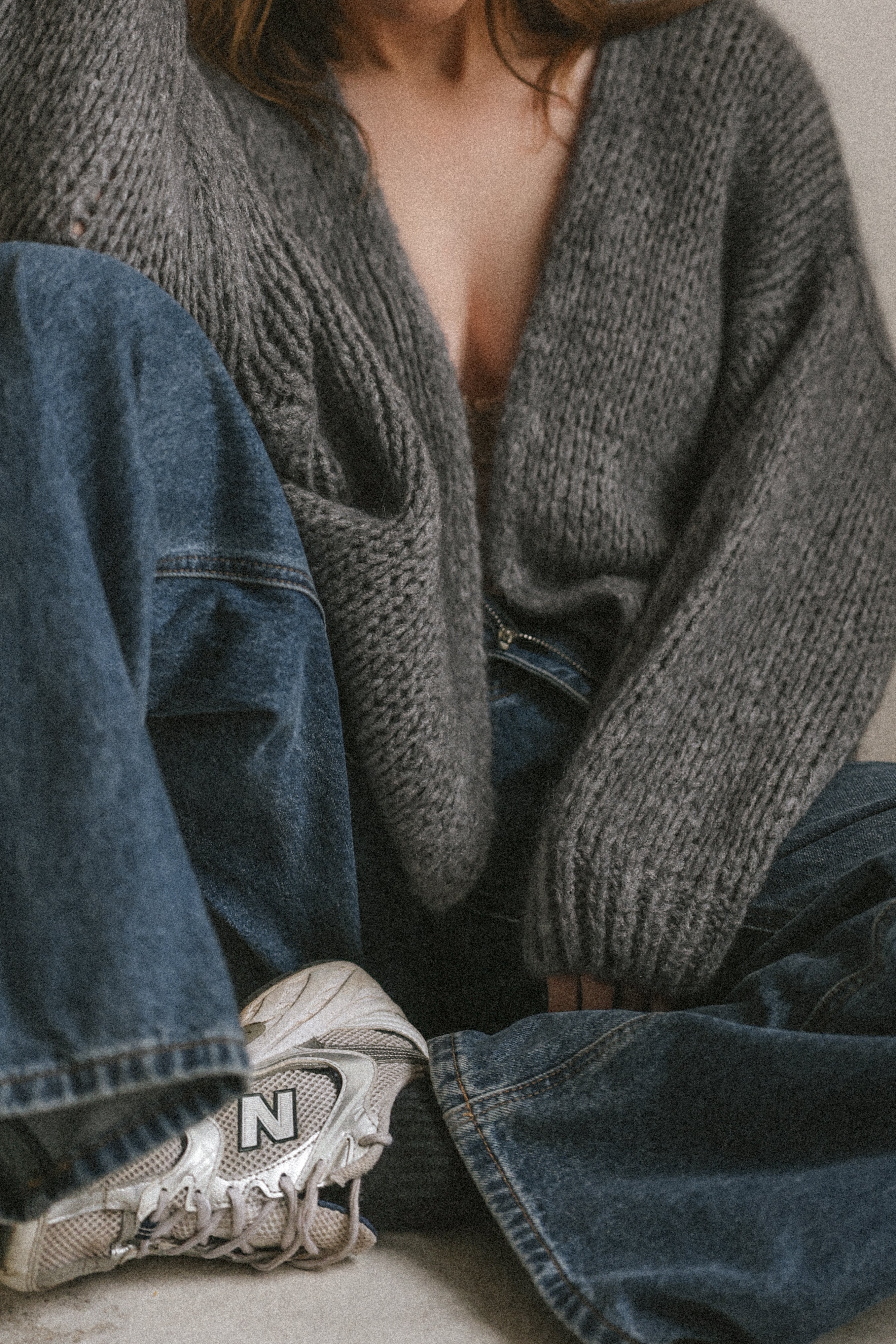 CARDIGAN KNIT GREY
