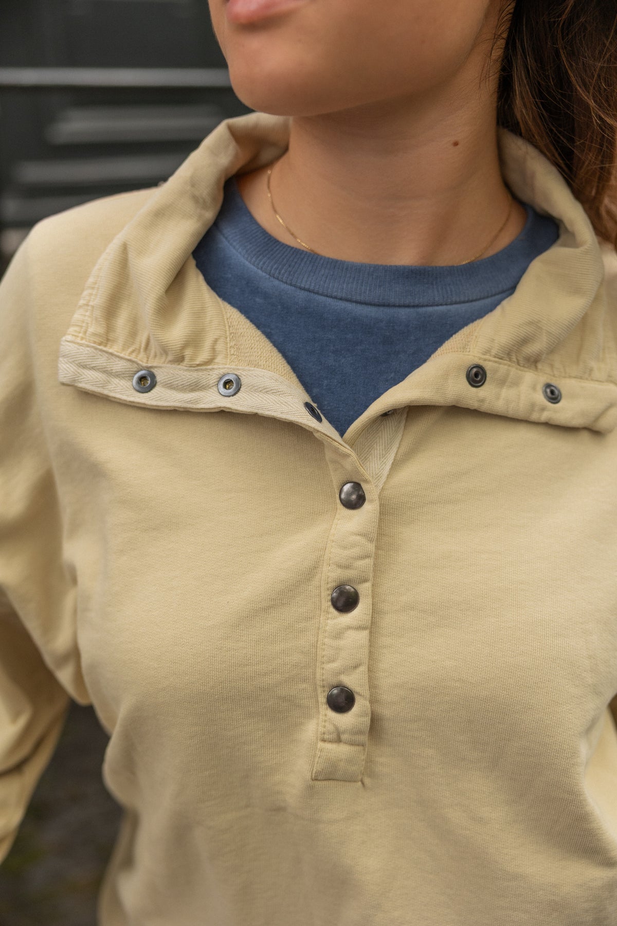 MABEL BUTTON SWEATER ECRU