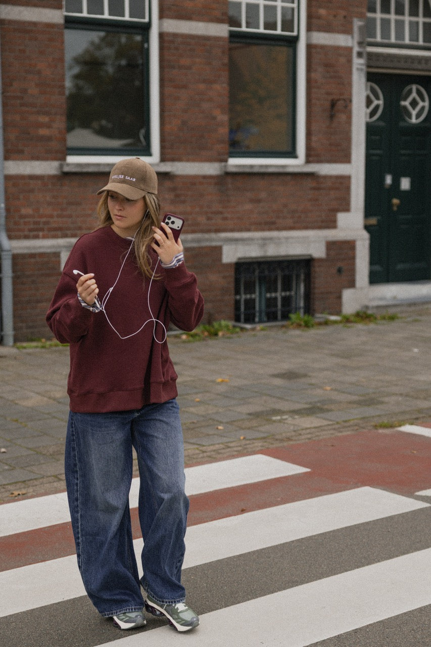 OVERSIZED KATE SWEATER BORDEAUX