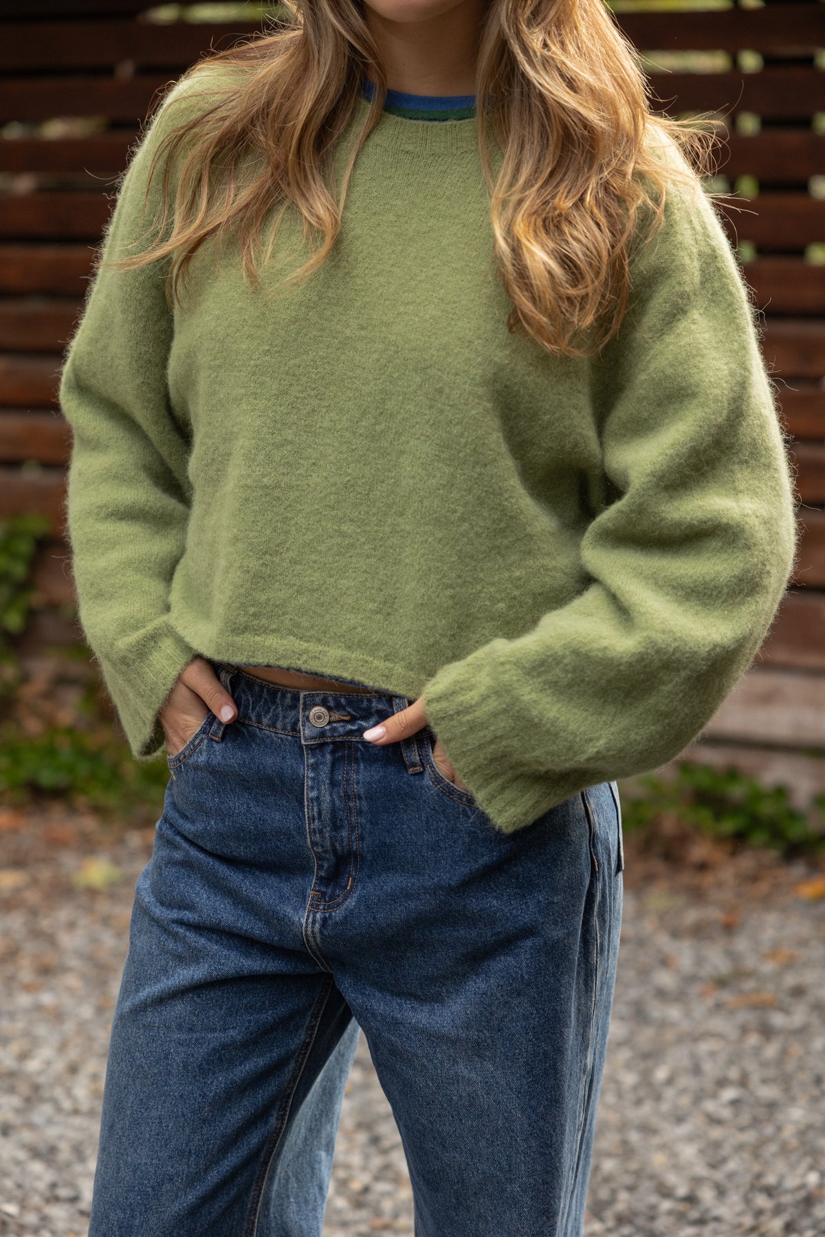 JANE ALPACA WOOL KNIT OLIVE GREEN
