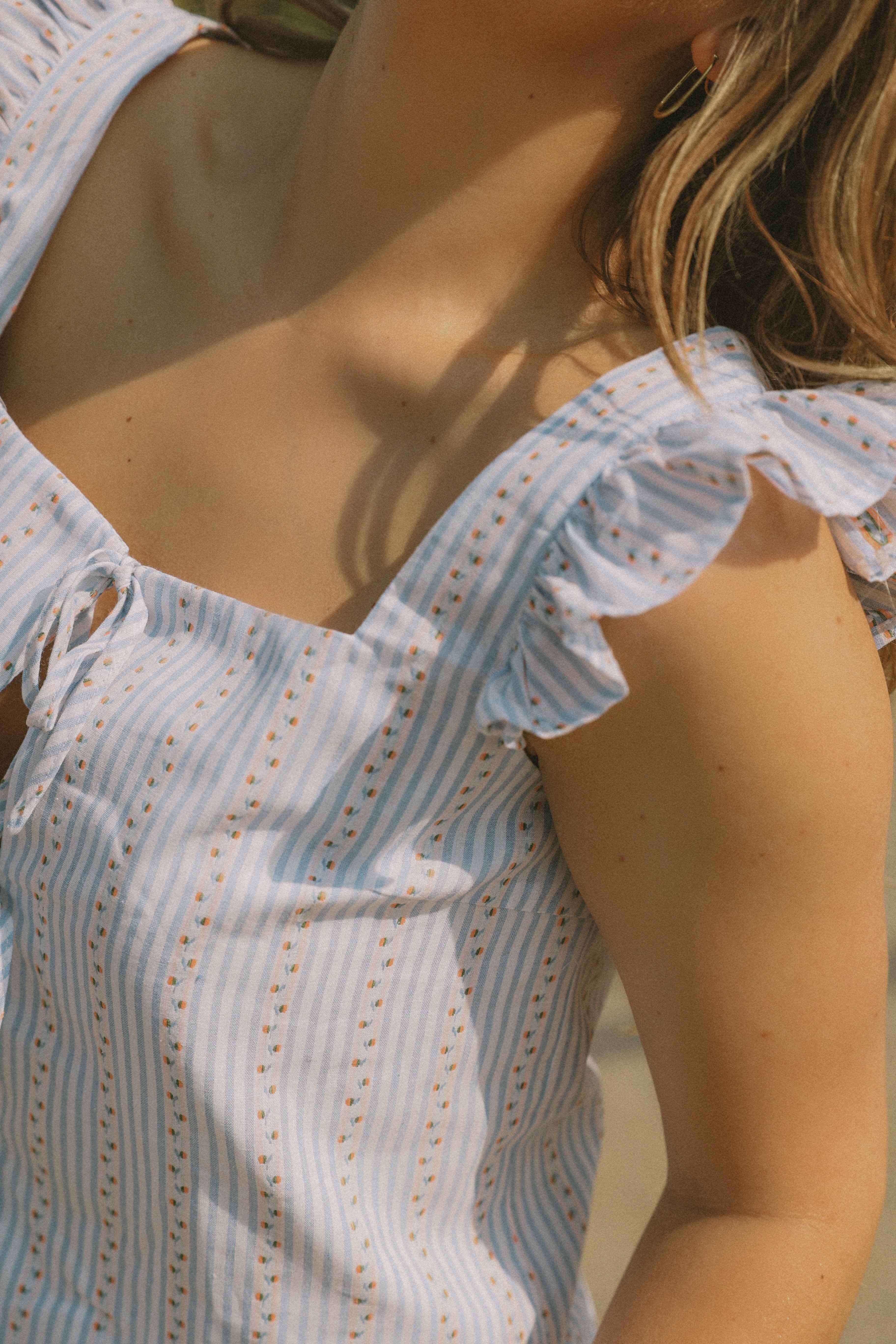 JULIA TOP BLUE STRIPED